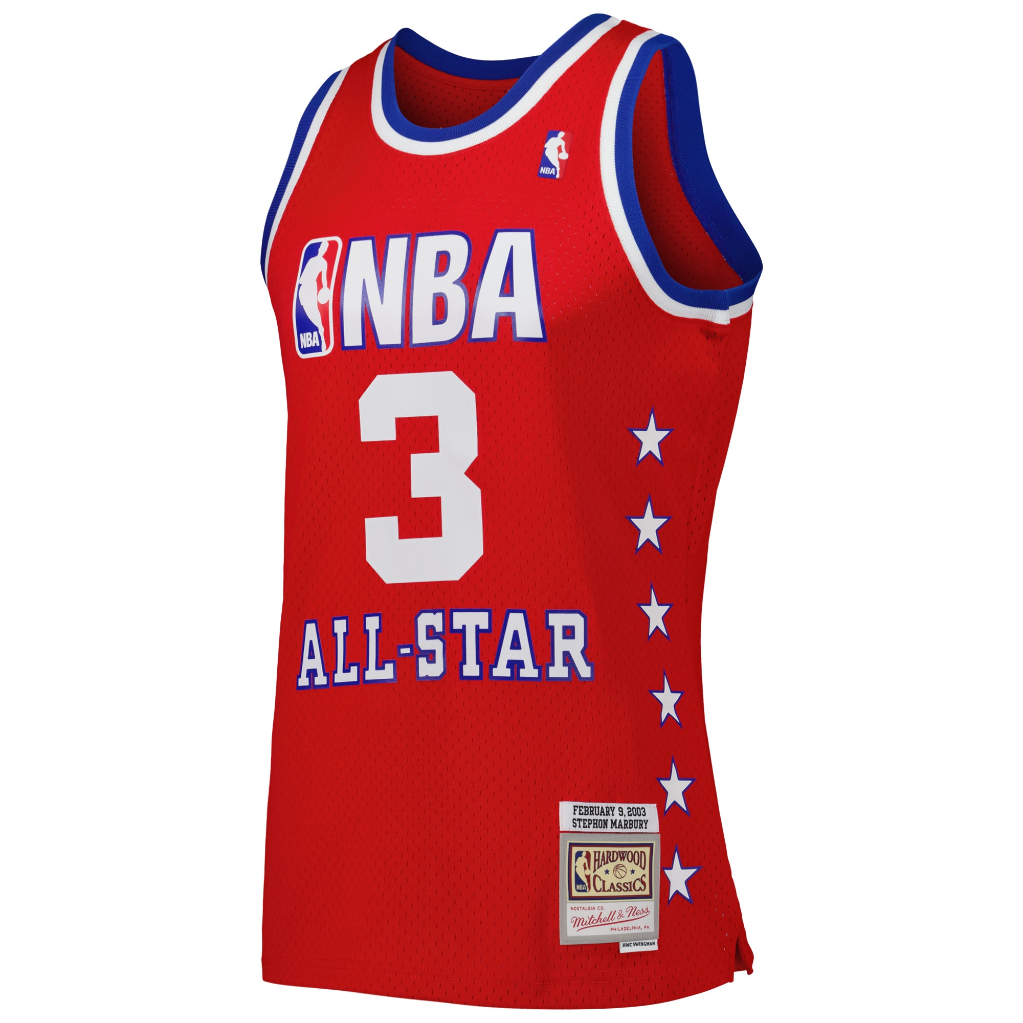 Stephon Marbury Western Conference Mitchell & Ness 2003 All Star Game Swingman Jersey - Red cheap jerseys for sale - CheapJerseys.Shop