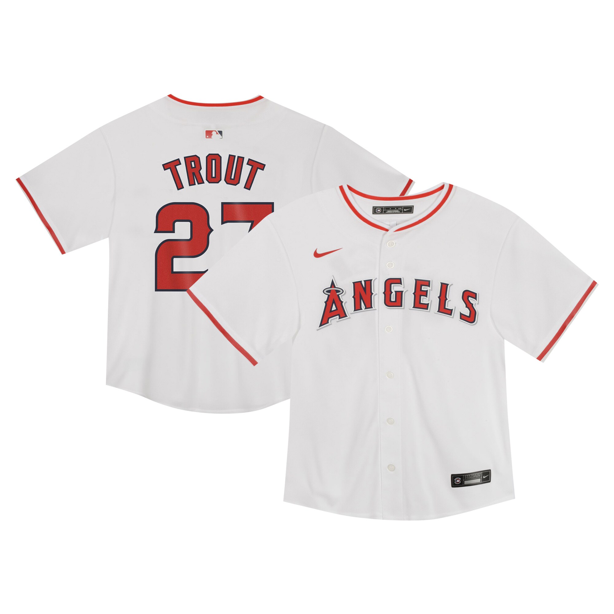 Mike Trout Los Angeles Angels Toddler Game Jersey - White cheap jerseys for sale - CheapJerseys.Shop