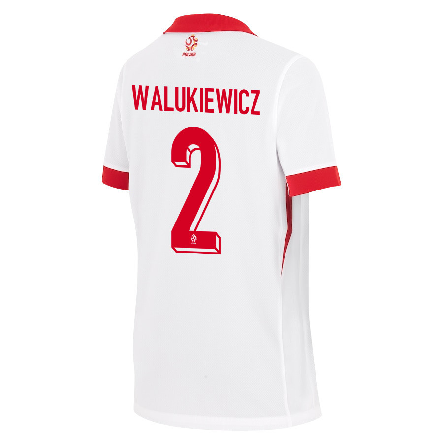 Sebastian Walukiewicz 2 Poland National Team 2024/25 Home YOUTH Jersey - White cheap jerseys for sale - CheapJerseys.Shop