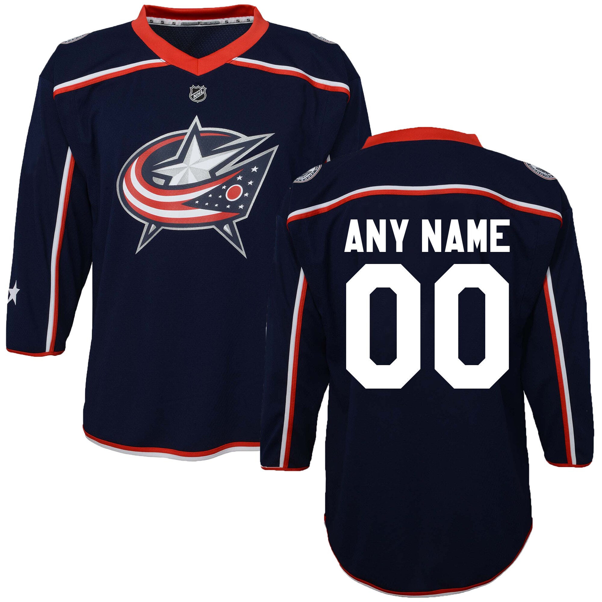 Columbus Blue Jackets Toddler Home Replica Custom Jersey - Navy cheap jerseys for sale - CheapJerseys.Shop