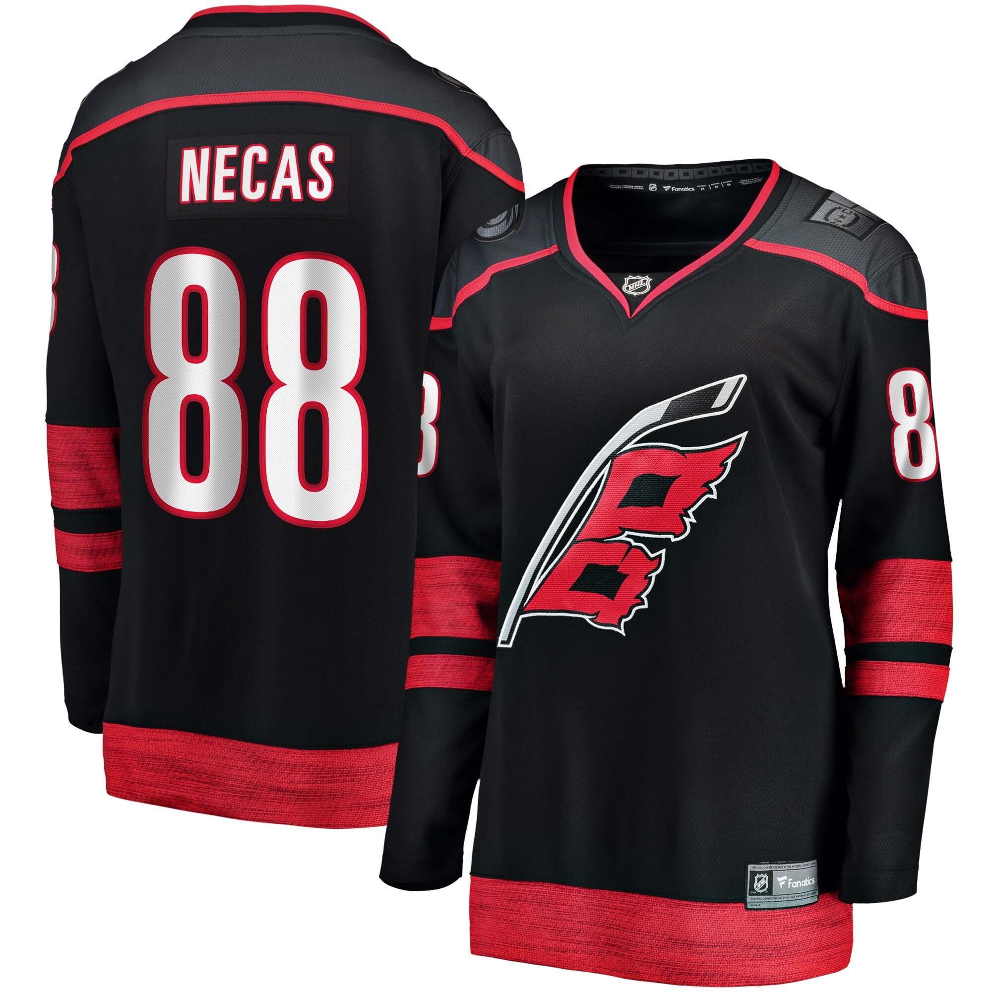 Martin Necas Carolina Hurricanes Fanatics Women's Home Breakaway Player Jersey - Black cheap jerseys for sale - CheapJerseys.Shop