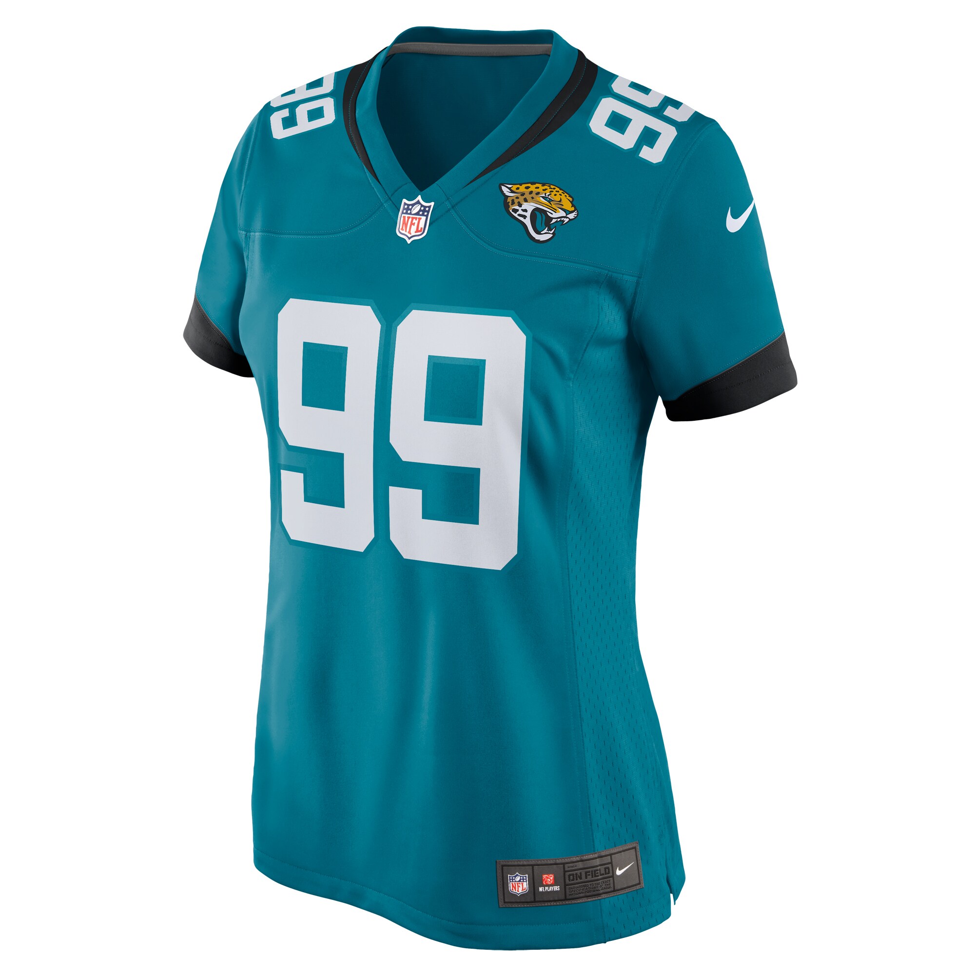 Jeremiah Ledbetter Jacksonville Jaguars Women's Home Game Player Jersey - Teal cheap jerseys for sale - CheapJerseys.Shop