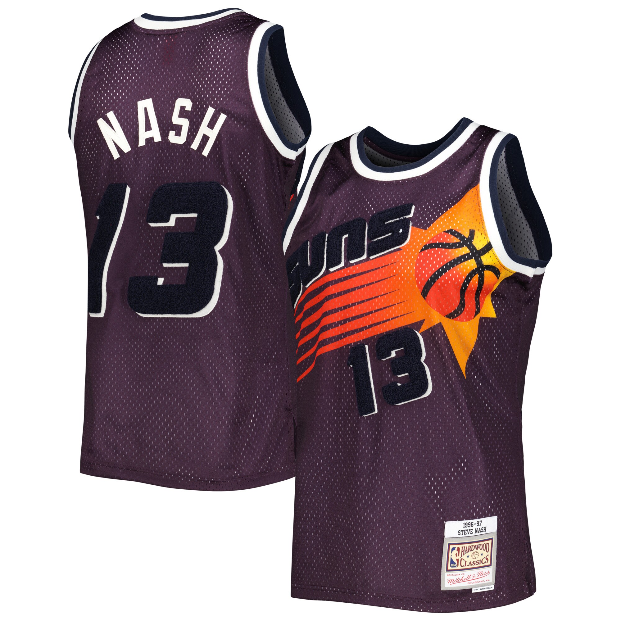Steve Nash Phoenix Suns Mitchell & Ness 1996\/97 Hardwood Classics Off-Court Swingman Jersey - Purple cheap jerseys for sale - CheapJerseys.Shop