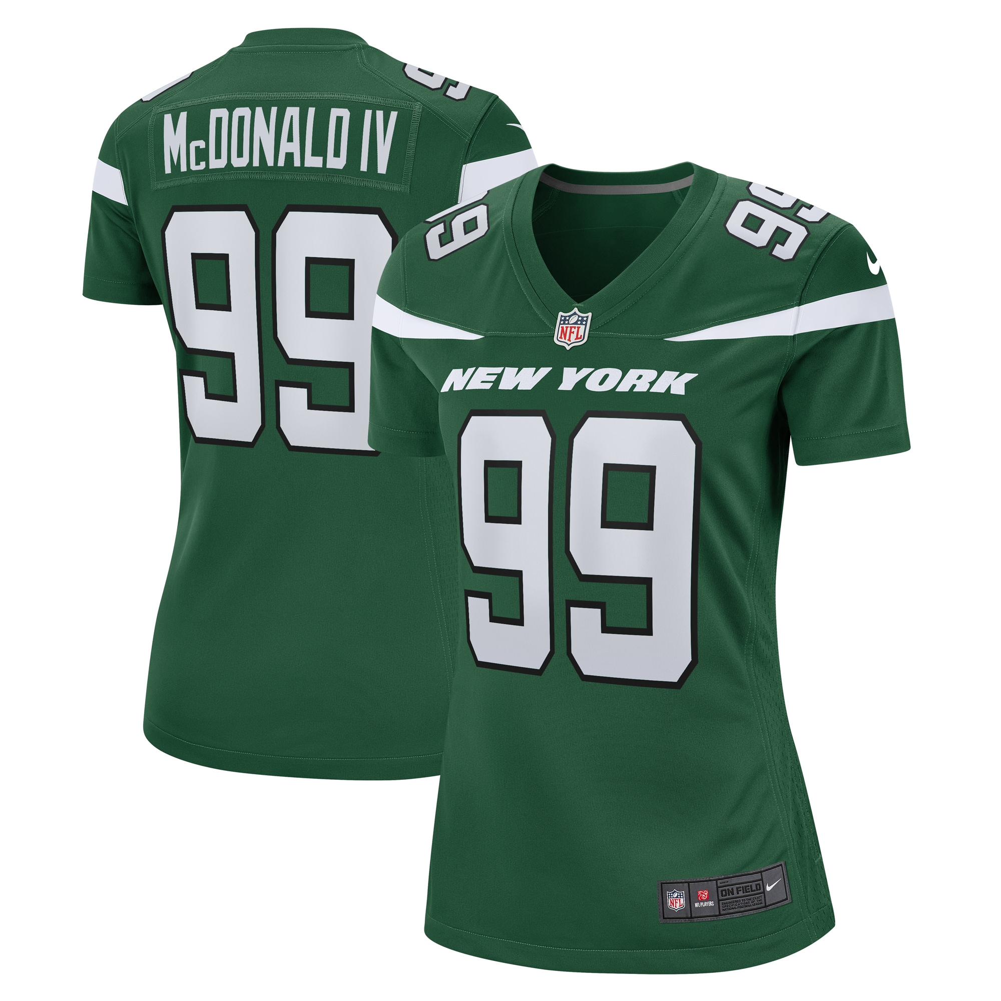 Will McDonald IV New York Jets Women's Game Jersey - Gotham Green cheap jerseys for sale - CheapJerseys.Shop