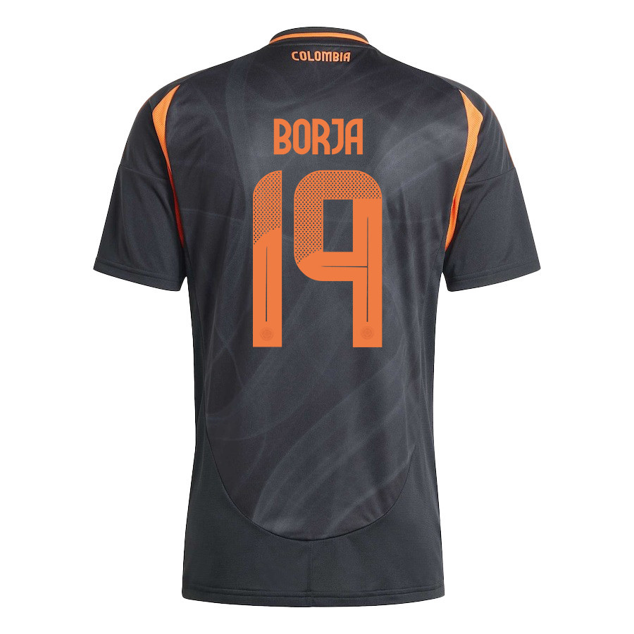 Miguel Borja 19 Colombia National Team 2024/25 Away Men Jersey - Black cheap jerseys for sale - CheapJerseys.Shop