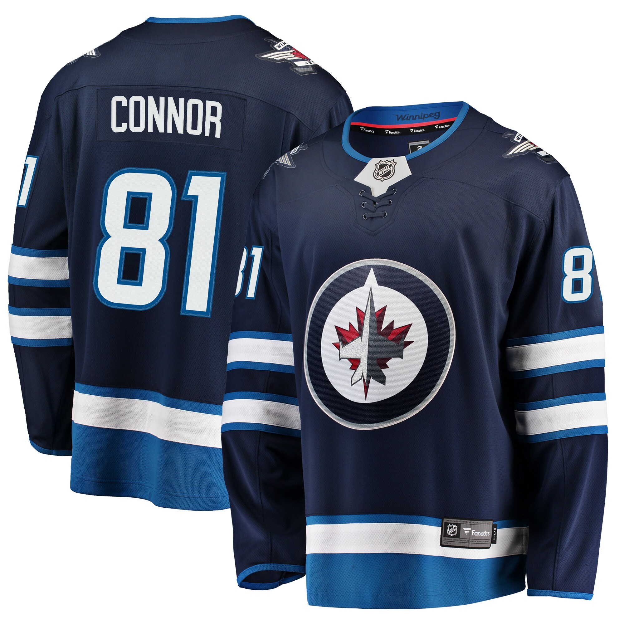 Kyle Connor Winnipeg Jets Fanatics Breakaway Replica Jersey - Navy cheap jerseys for sale - CheapJerseys.Shop