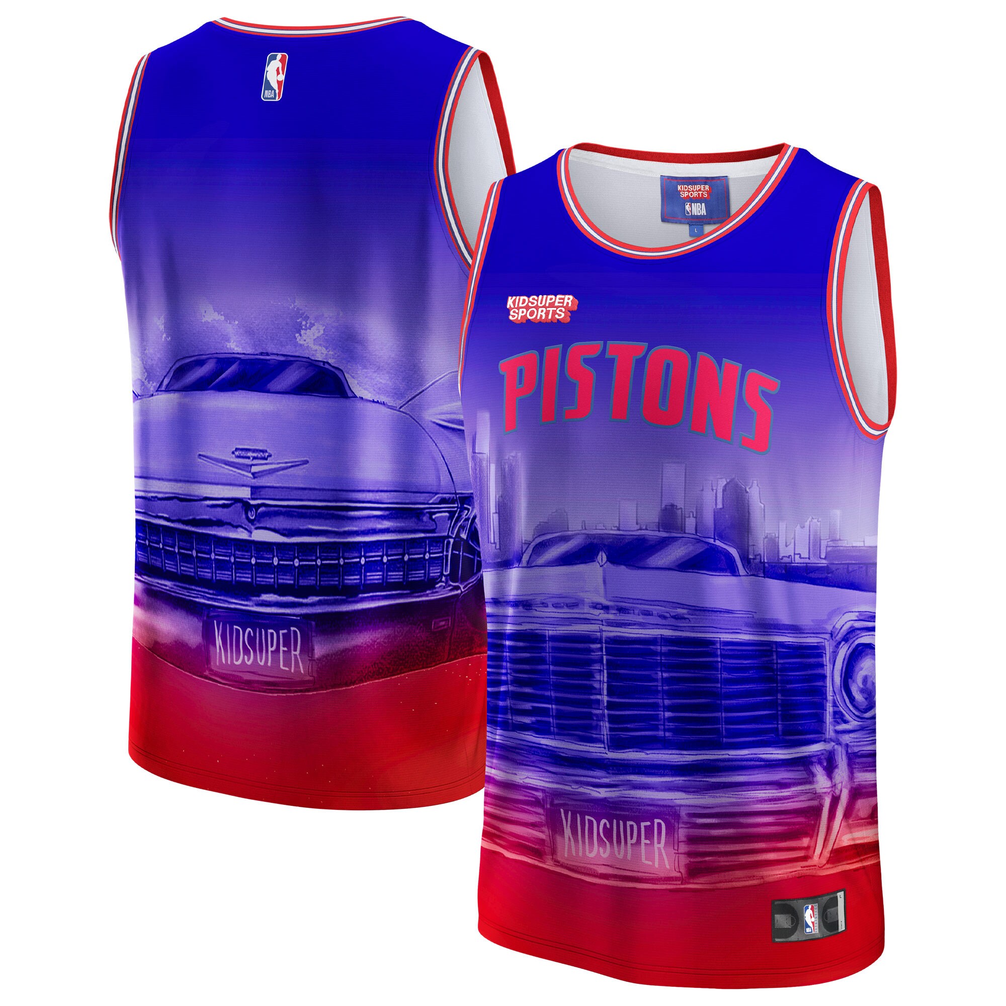 Detroit Pistons & KidSuper Studios by Fanatics Unisex Hometown Jersey - Red cheap jerseys for sale - CheapJerseys.Shop