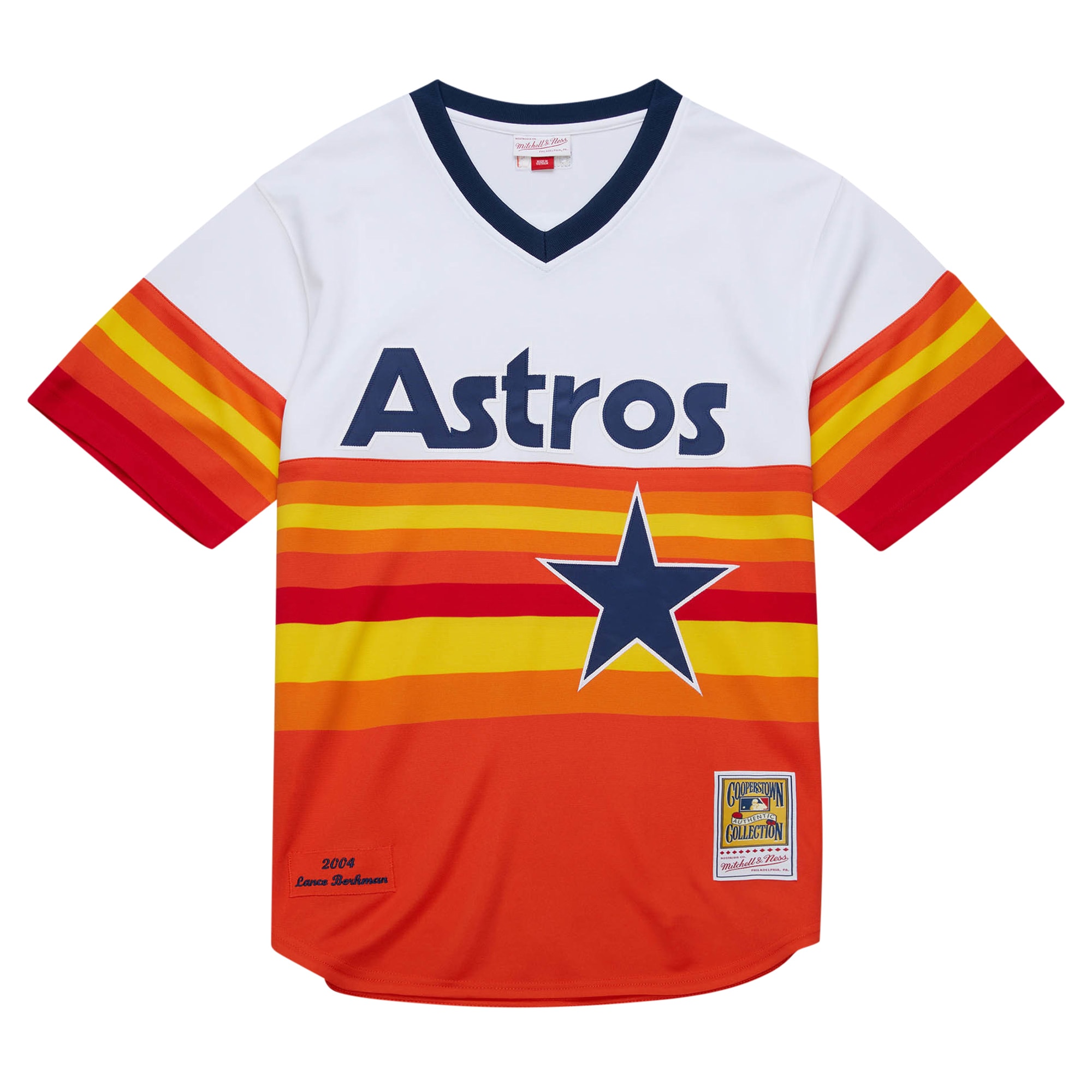 Lance Berkman Houston Astros Mitchell & Ness 2004 Cooperstown Collection Authentic Throwback Jersey - White cheap jerseys for sale - CheapJerseys.Shop