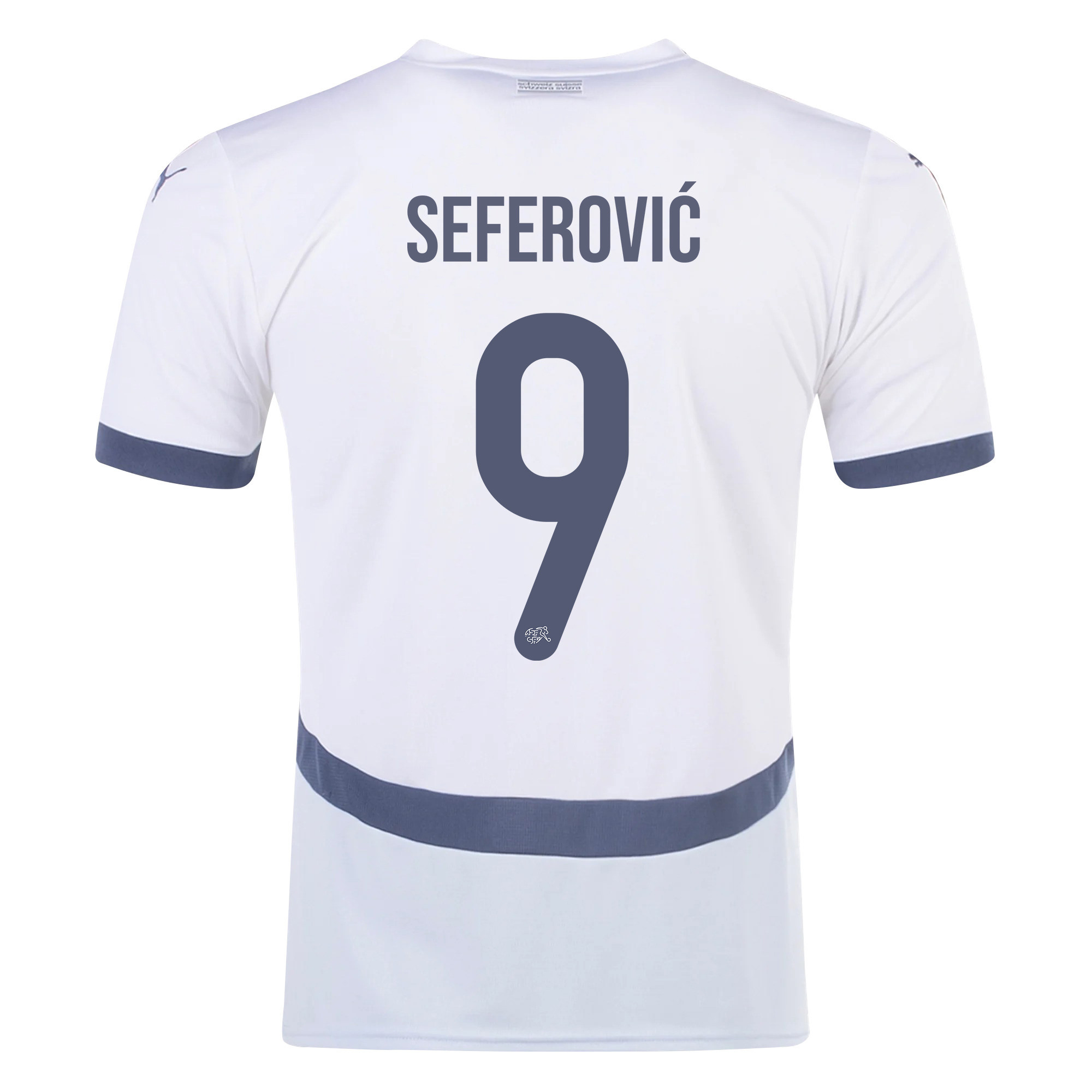 Haris Seferović 9 Switzerland National Team 2024/25 Away Men Jersey - White cheap jerseys for sale - CheapJerseys.Shop
