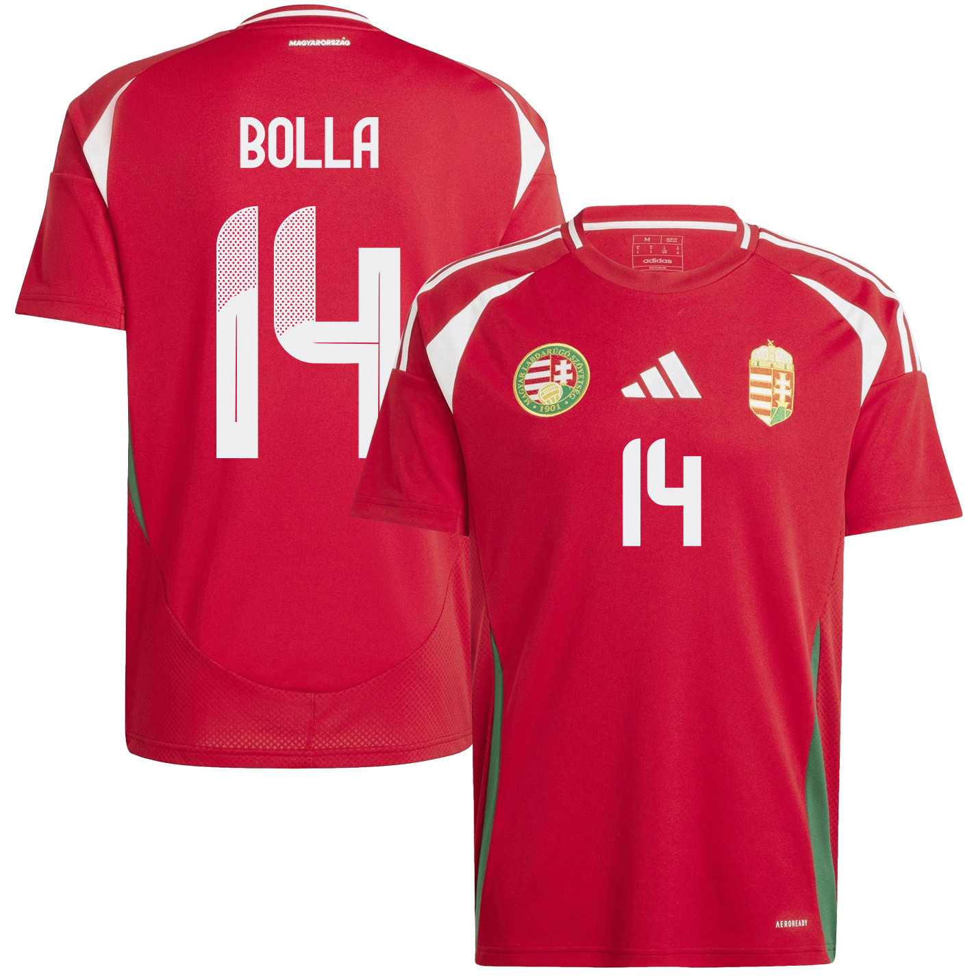 Bendegúz Bolla 14 Hungary National Team 2024/25 Home Men Jersey - Red cheap jerseys for sale - CheapJerseys.Shop