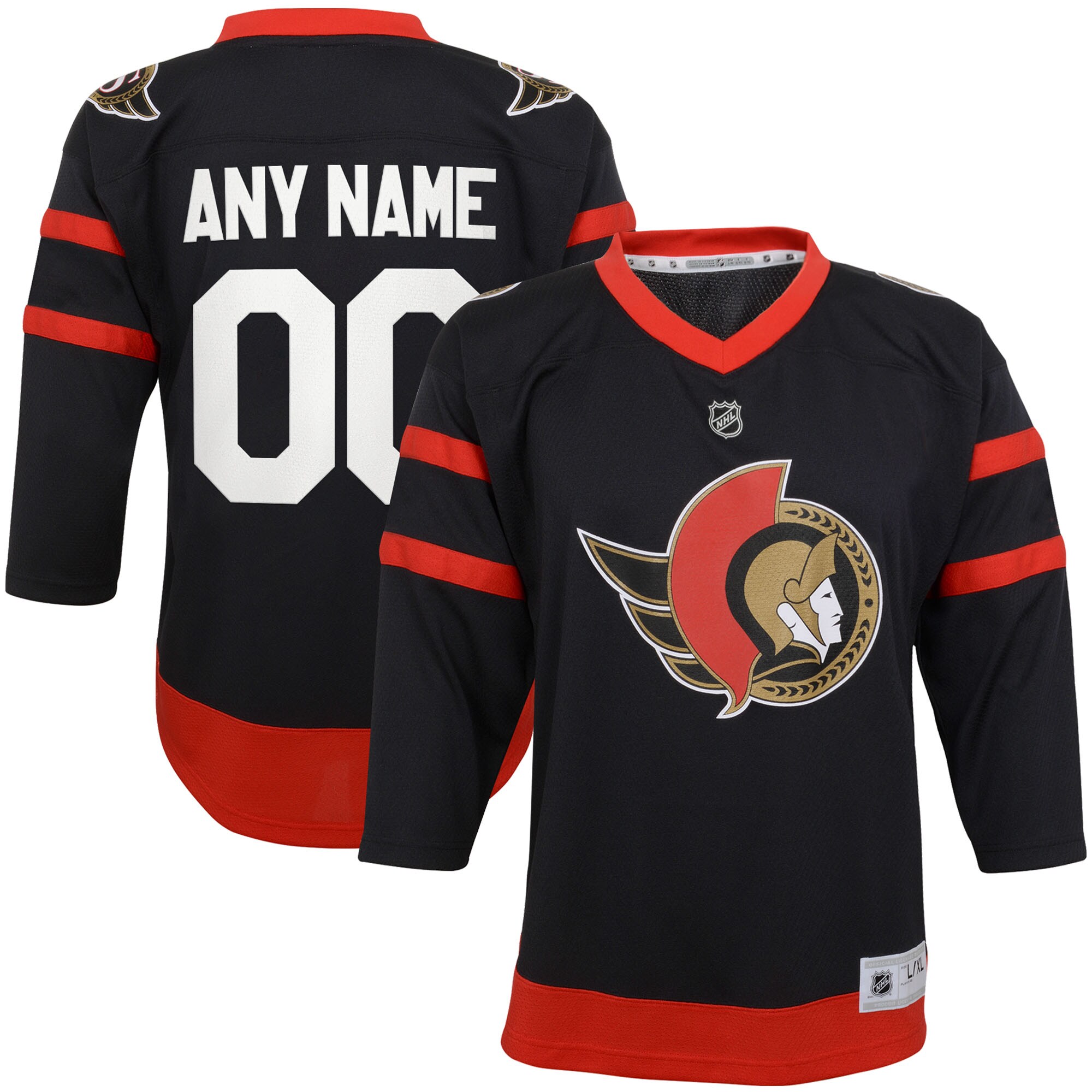 Ottawa Senators Youth Home Replica Custom Jersey - Black cheap jerseys for sale - CheapJerseys.Shop