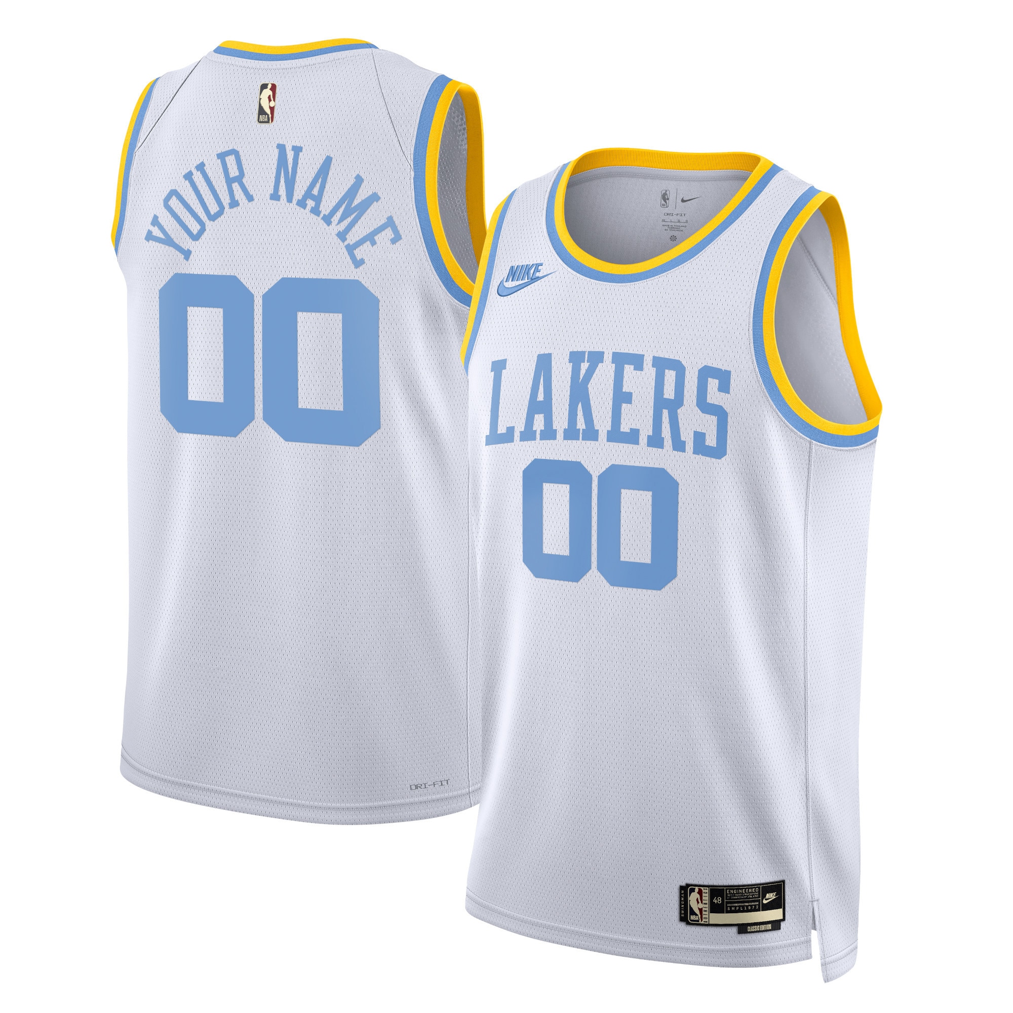 Los Angeles Lakers Unisex 2022\/23 Custom Swingman Jersey - Classic Edition - White cheap jerseys for sale - CheapJerseys.Shop
