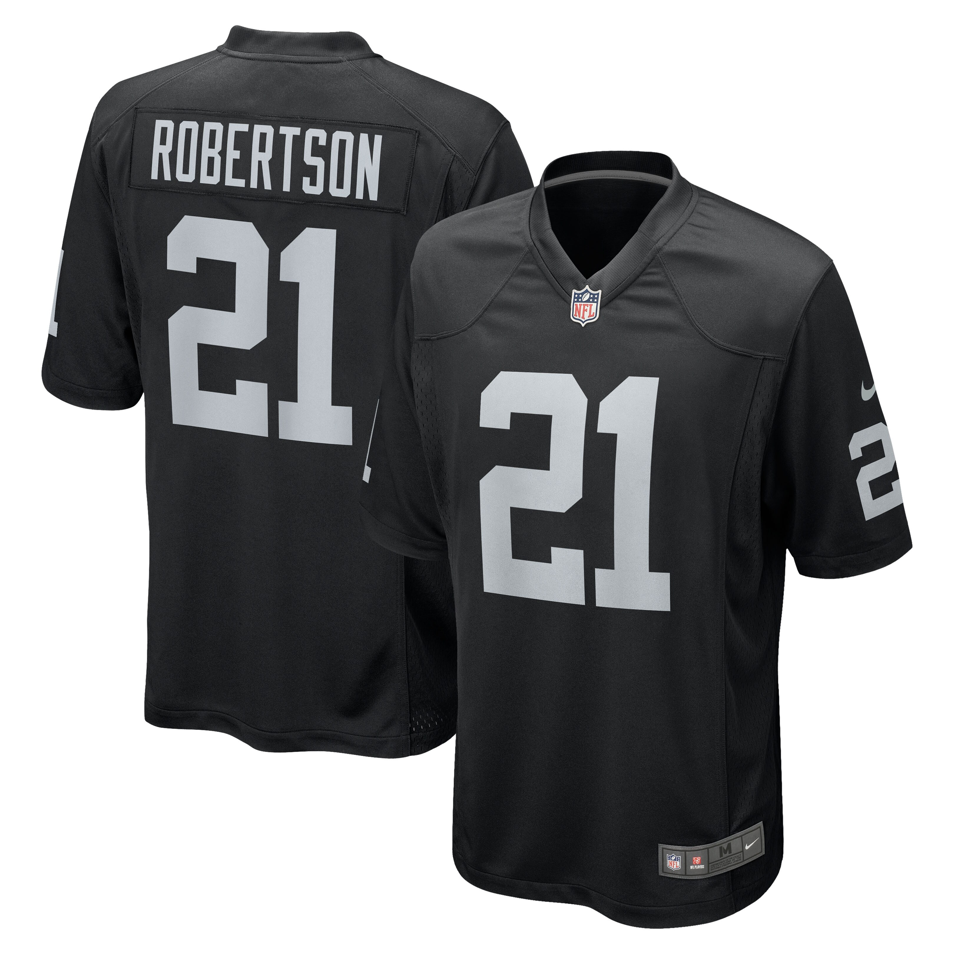 Amik Robertson Las Vegas Raiders Team Game Jersey - Black cheap jerseys for sale - CheapJerseys.Shop