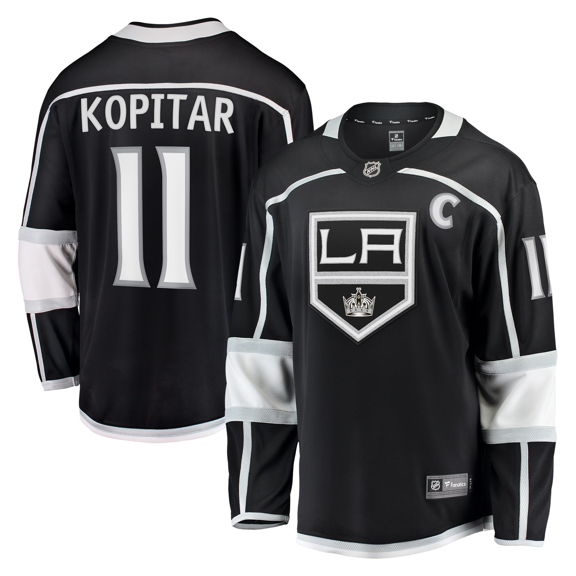 Anze Kopitar Los Angeles Kings Fanatics Home Breakaway Jersey - Black cheap jerseys for sale - CheapJerseys.Shop