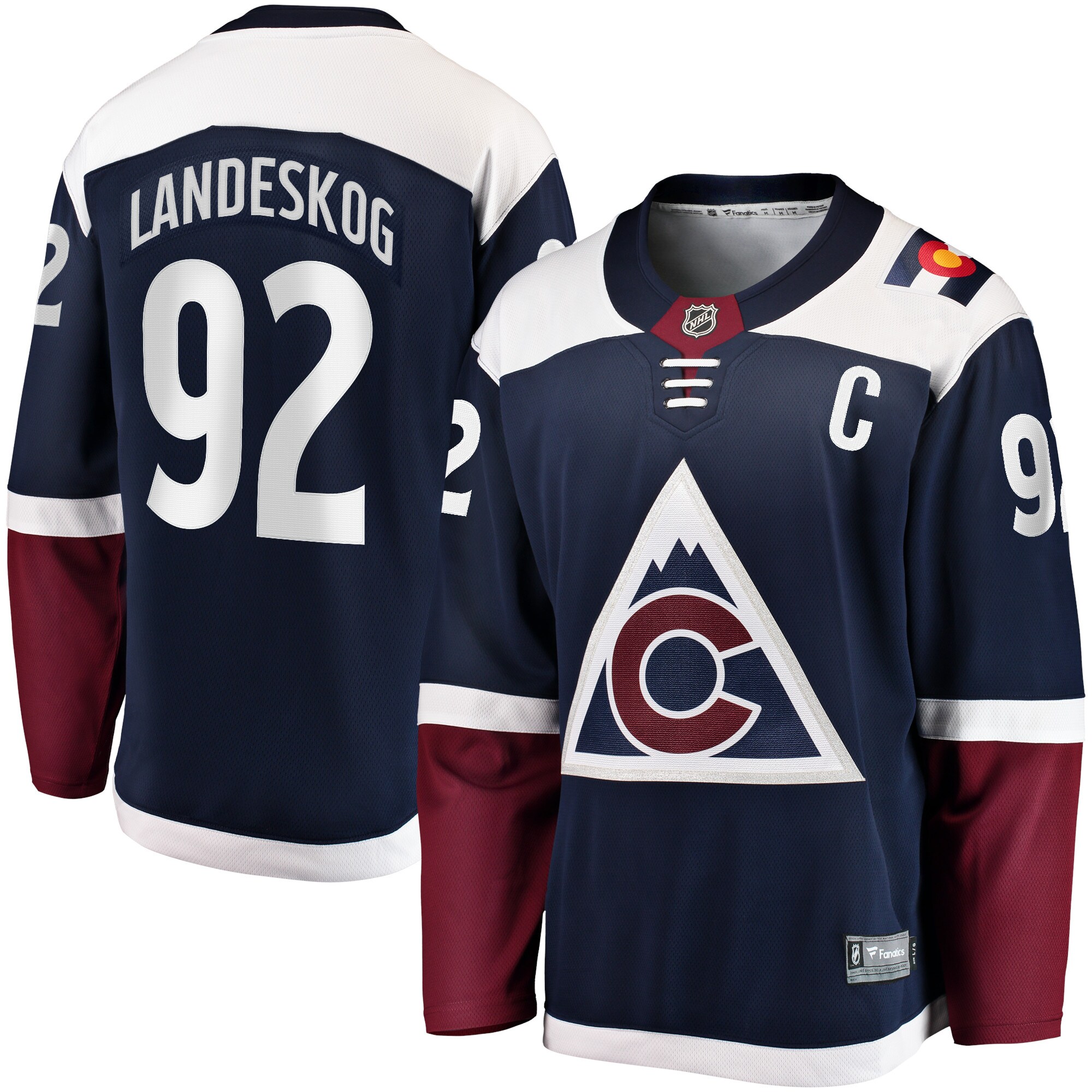 Gabriel Landeskog Colorado Avalanche Fanatics Premier Breakaway Player Jersey - Navy cheap jerseys for sale - CheapJerseys.Shop
