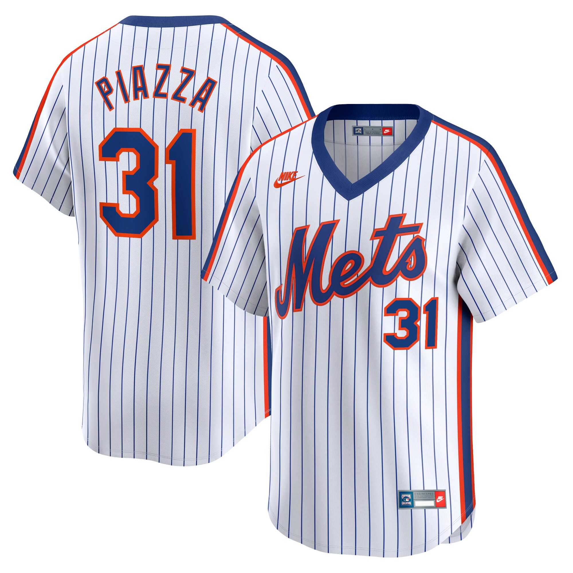 Mike Piazza New York Mets Throwback Cooperstown Limited Jersey - White cheap jerseys for sale - CheapJerseys.Shop