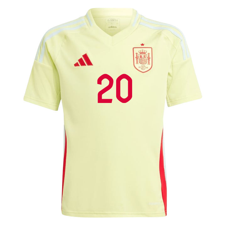 Dani Carvajal 20 Spain National Team 2024 Away YOUTH Jersey - Yellow cheap jerseys for sale - CheapJerseys.Shop