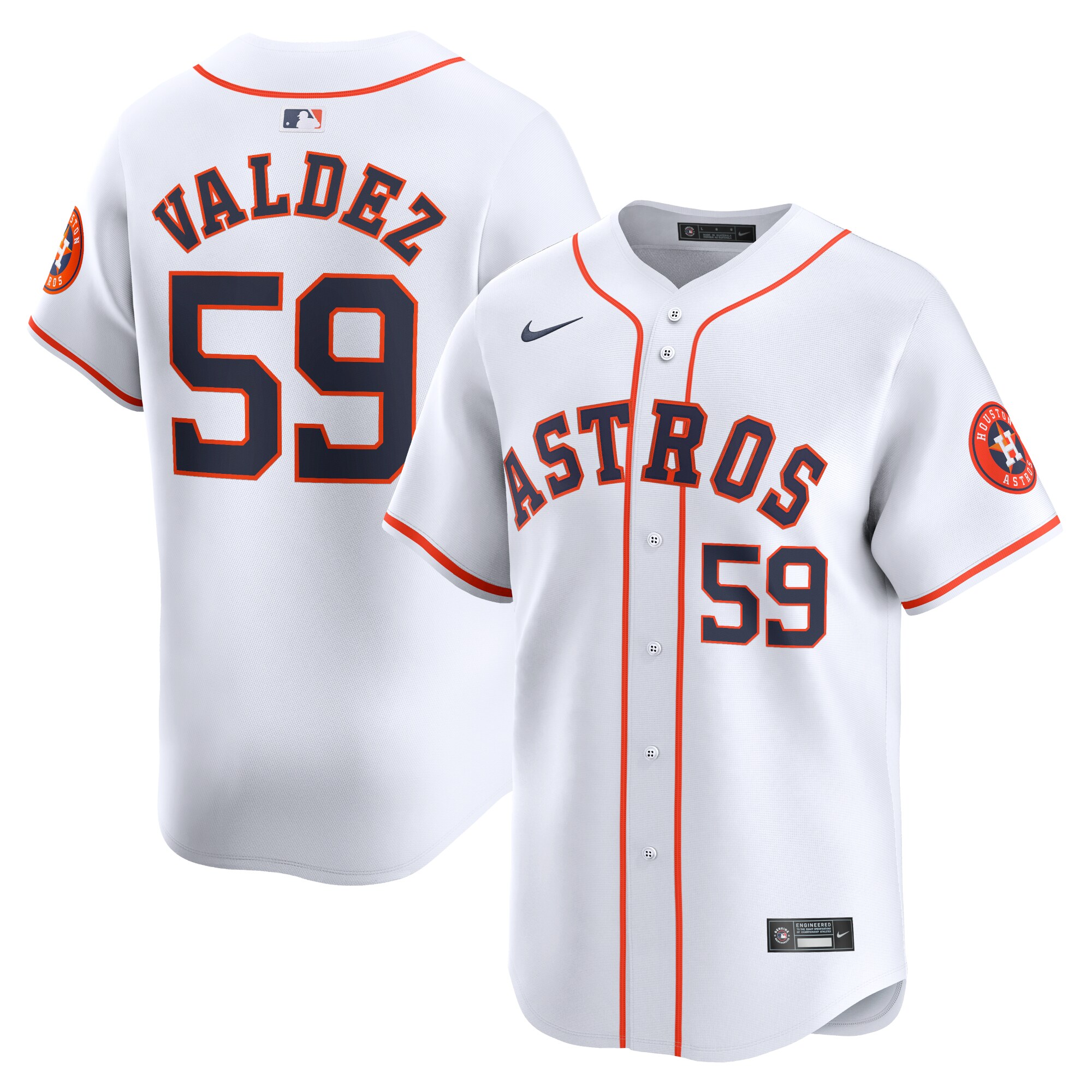 Framber Valdez Houston Astros Home Limited Player Jersey - White cheap jerseys for sale - CheapJerseys.Shop