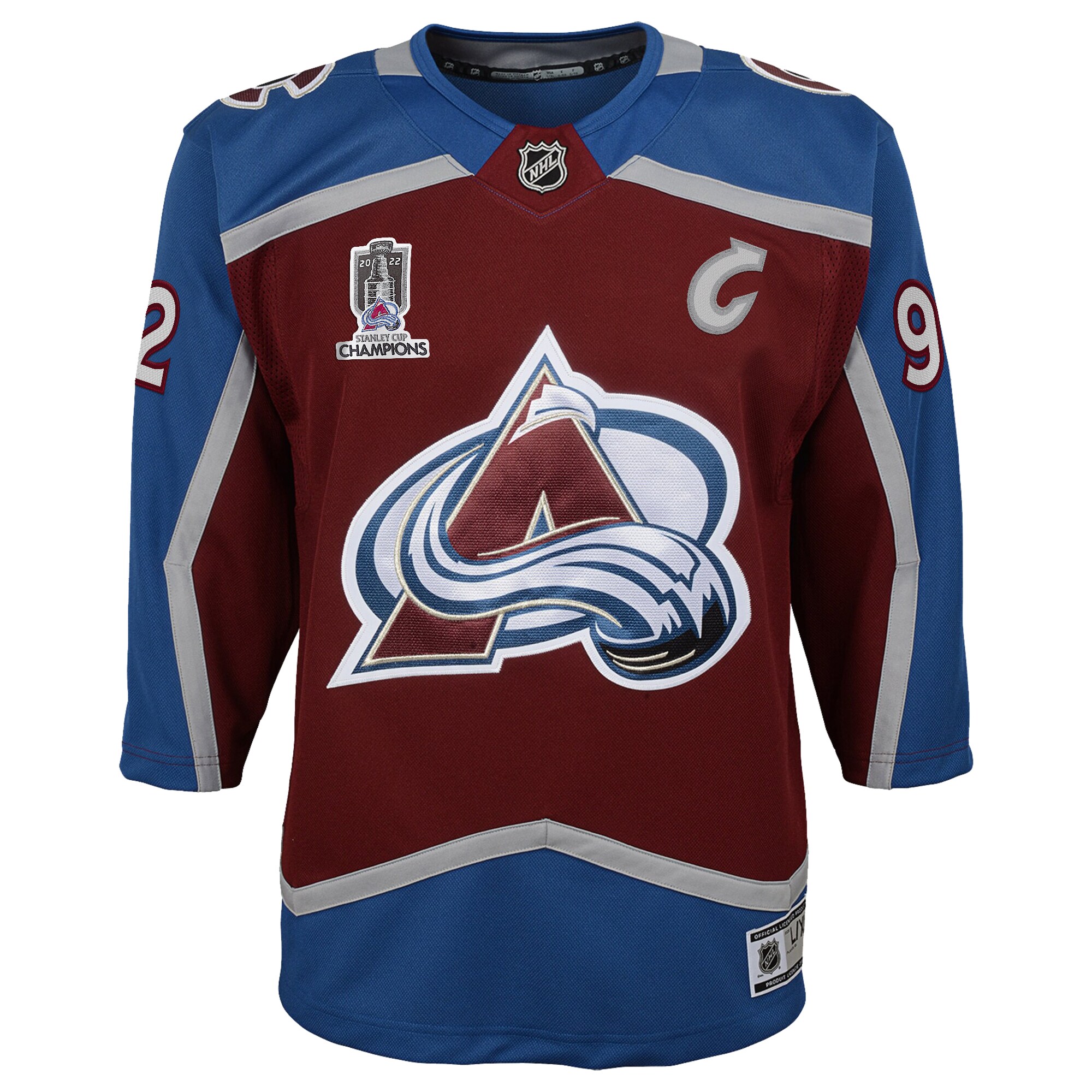Gabriel Landeskog Colorado Avalanche Youth Home 2022 Stanley Cup Champions Premier Player Jersey - Burgundy cheap jerseys for sale - CheapJerseys.Shop