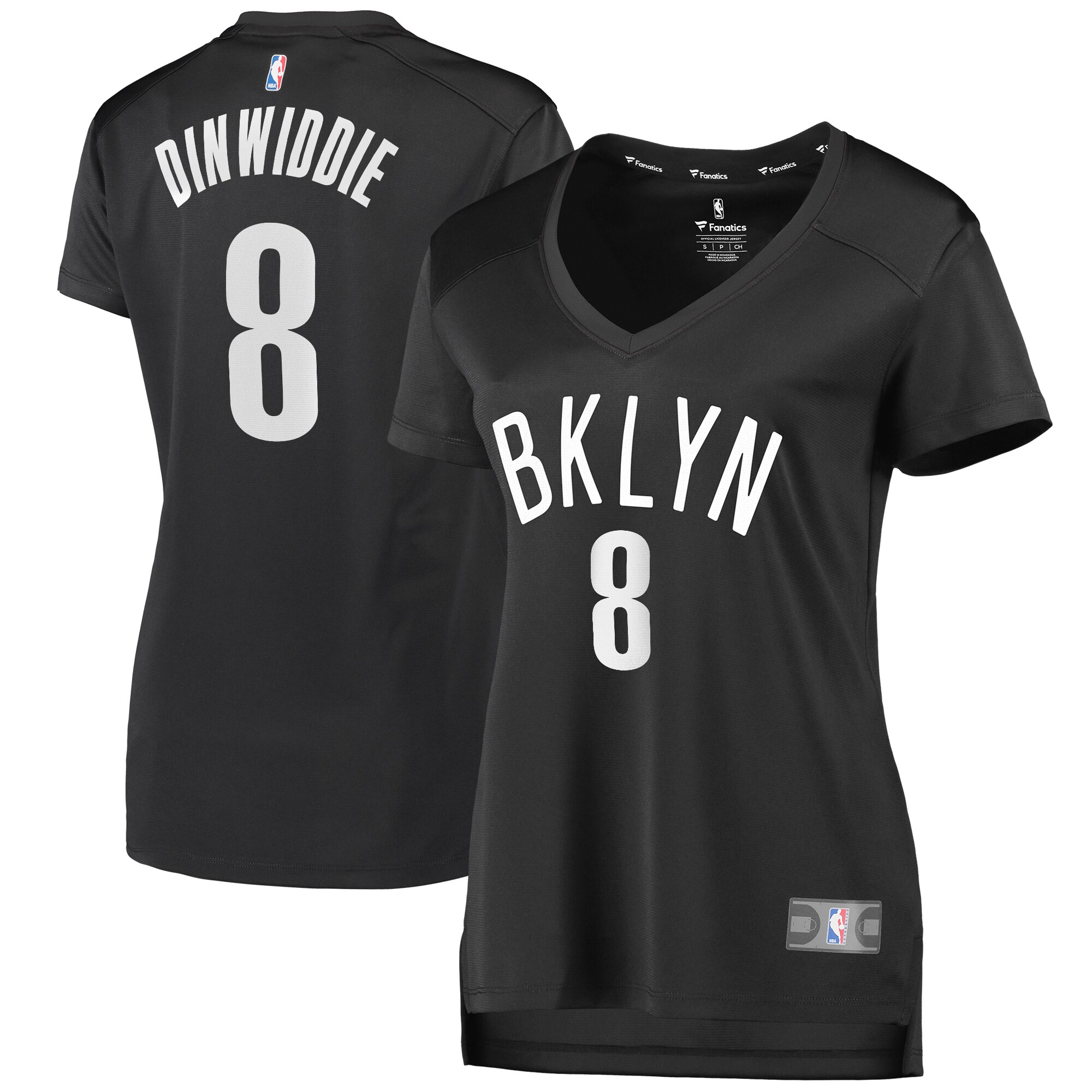 Spencer Dinwiddie Brooklyn Nets Fanatics Women's Fast Break Player Jersey - Statement Edition - Black cheap jerseys for sale - CheapJerseys.Shop