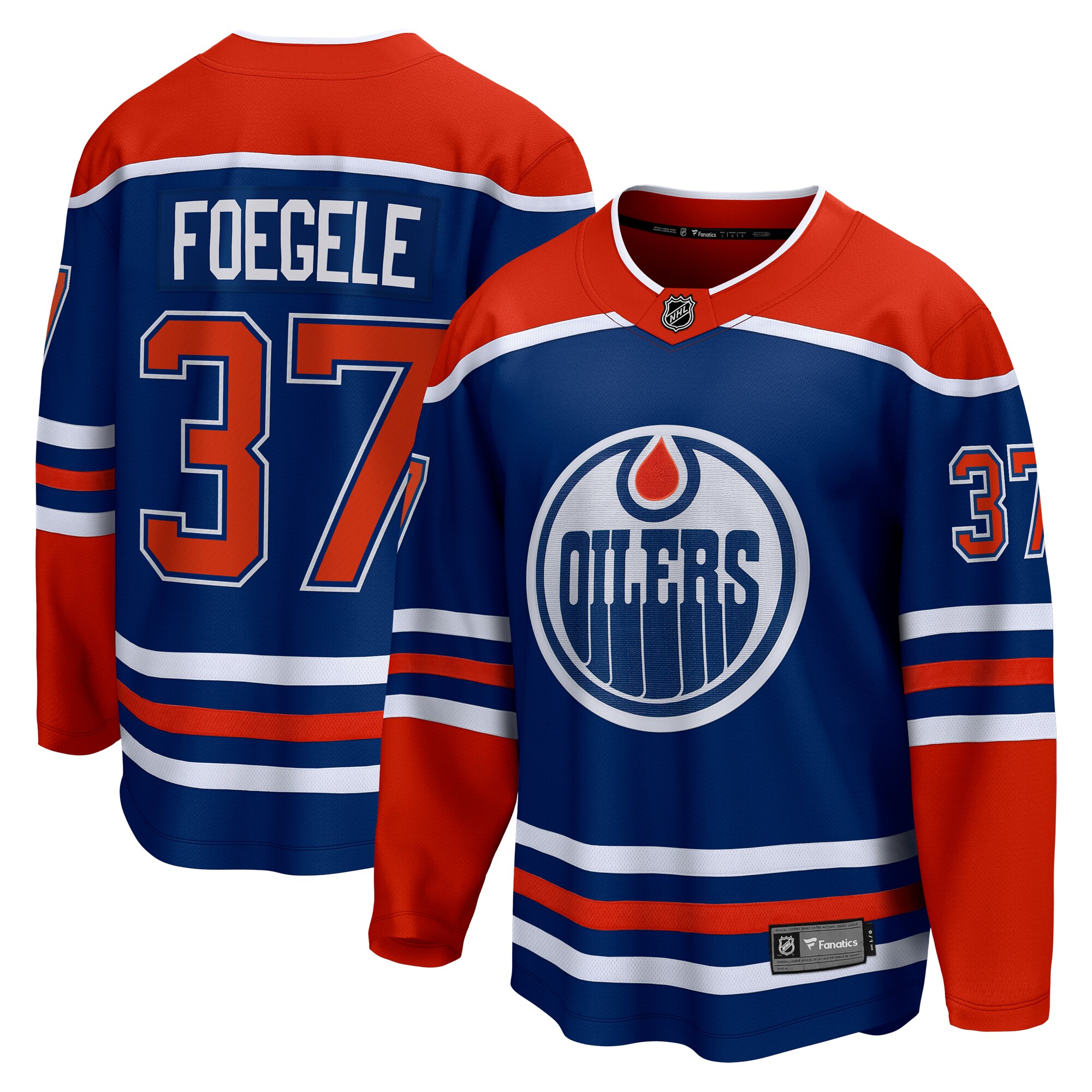 Warren Foegele Edmonton Oilers Fanatics Home Breakaway Jersey - Royal cheap jerseys for sale - CheapJerseys.Shop