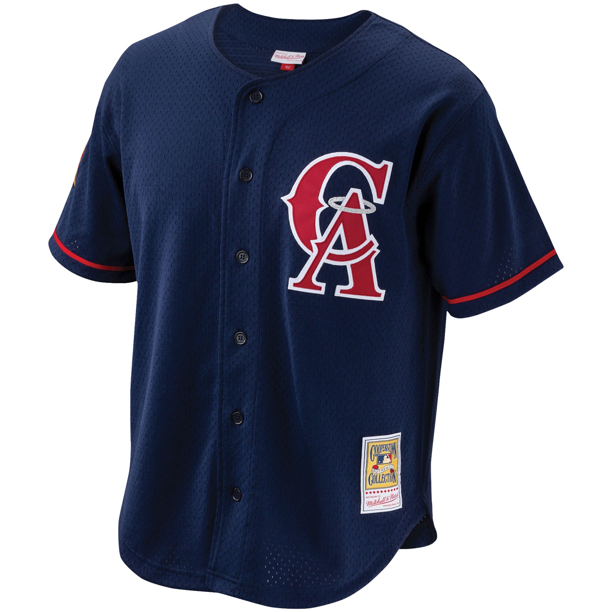 Bo Jackson California Angels Mitchell & Ness Cooperstown Collection Mesh Batting Practice Button-Up Jersey - Navy cheap jerseys for sale - CheapJerseys.Shop