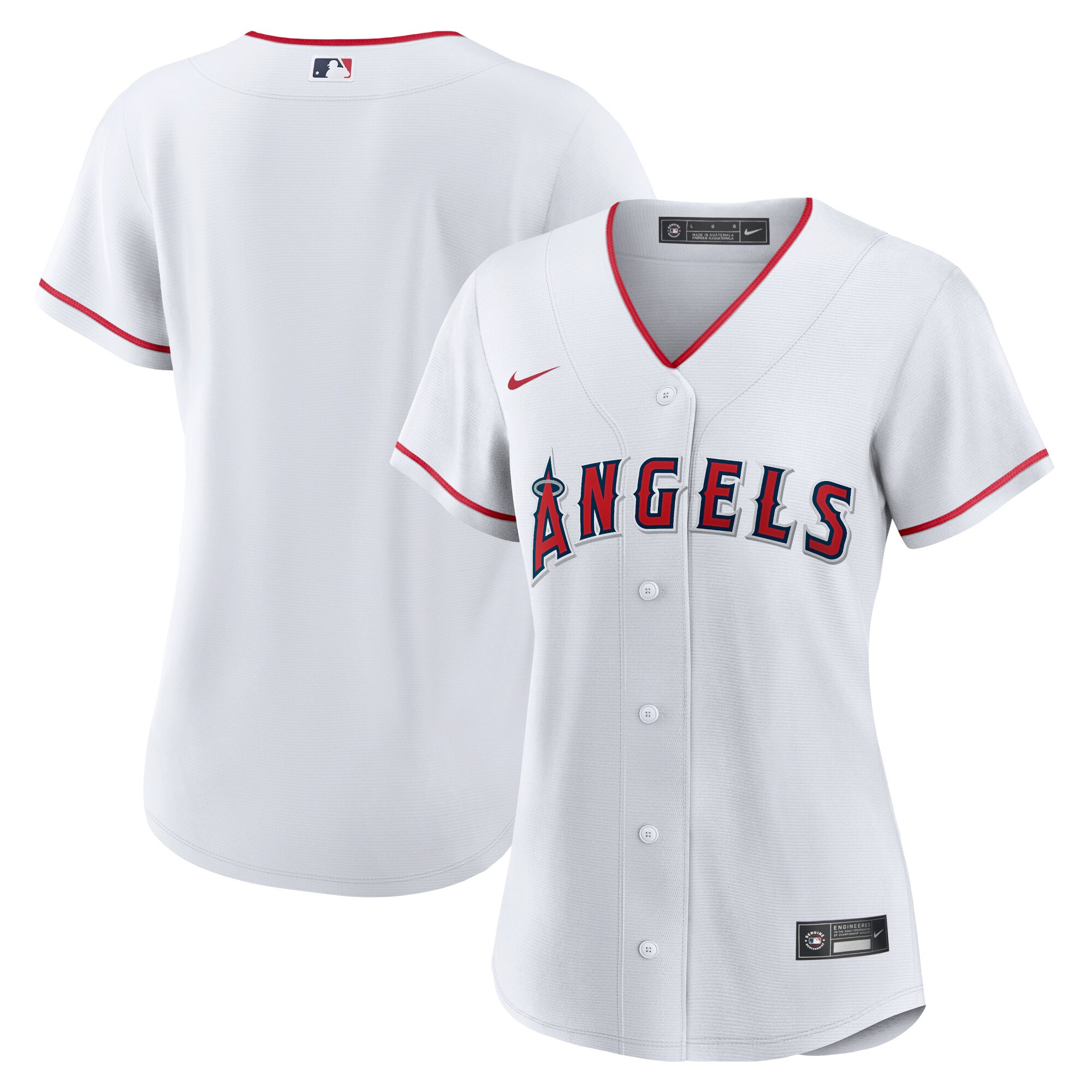 Los Angeles Angels Women's Home Blank Replica Jersey - White cheap jerseys for sale - CheapJerseys.Shop