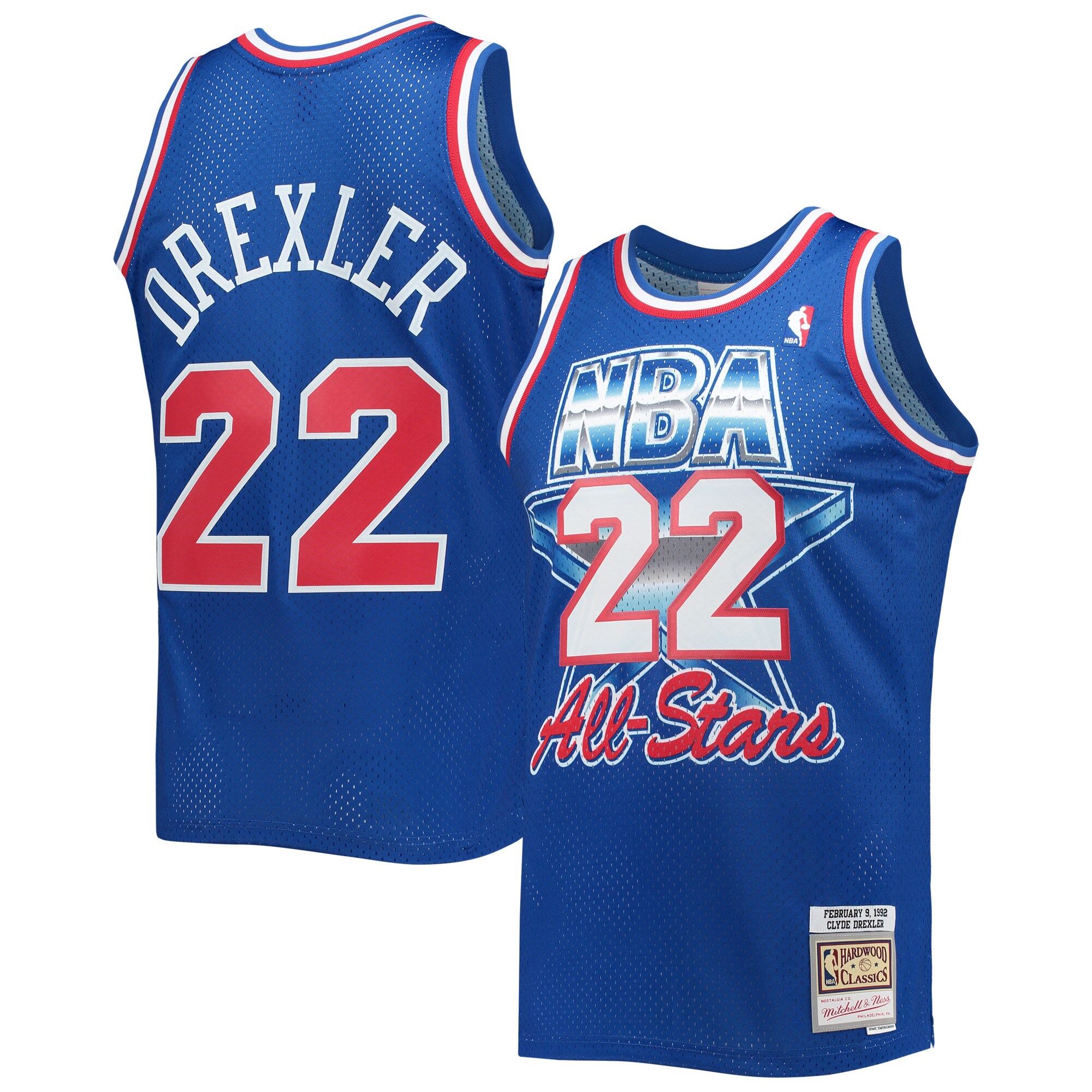 Clyde Drexler Western Conference Mitchell & Ness Hardwood Classics 1992 All-Star Game Swingman Jersey - Royal cheap jerseys for sale - CheapJerseys.Shop