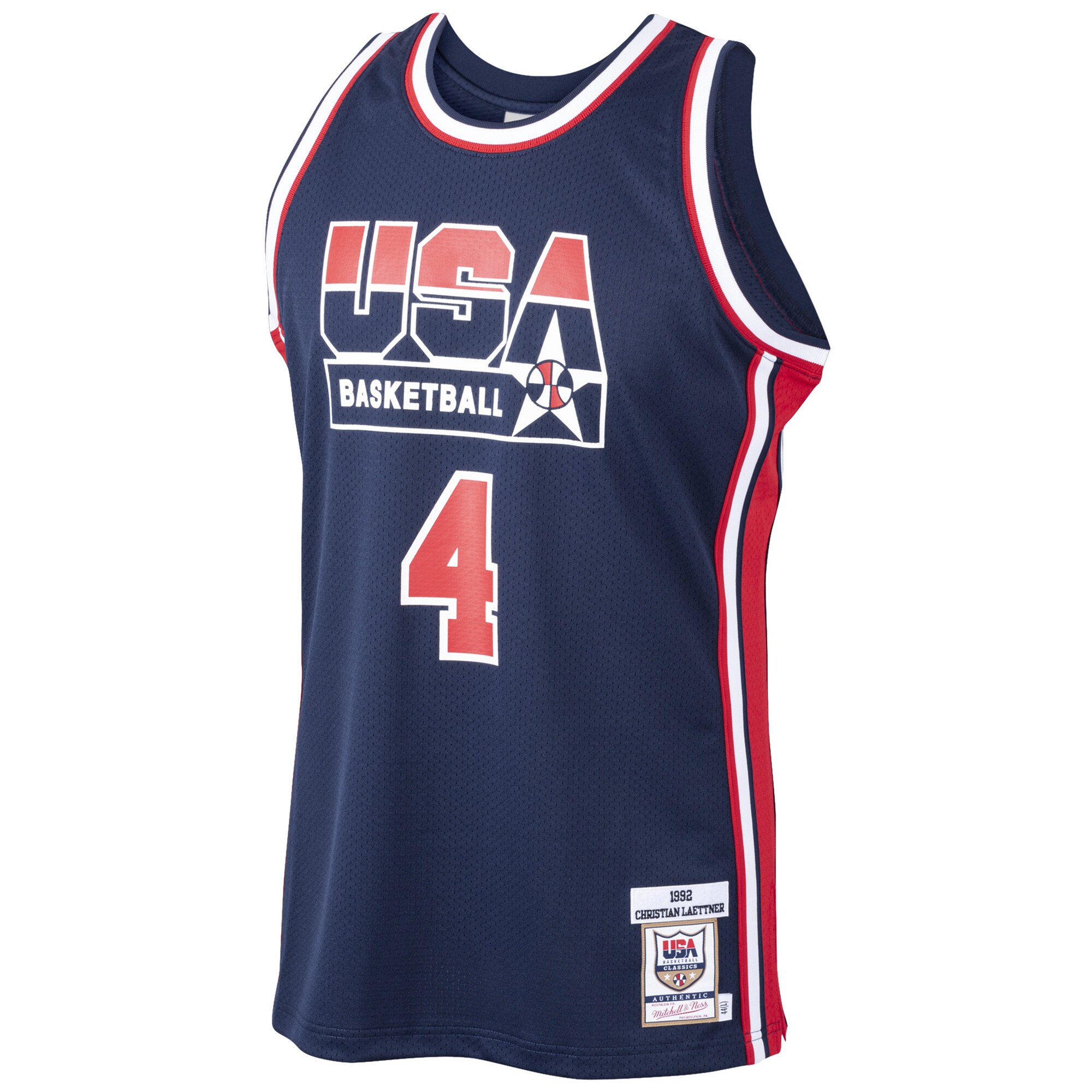 Christian Laettner USA Basketball Mitchell & Ness 1992 Dream Team Authentic Jersey - Navy cheap jerseys for sale - CheapJerseys.Shop