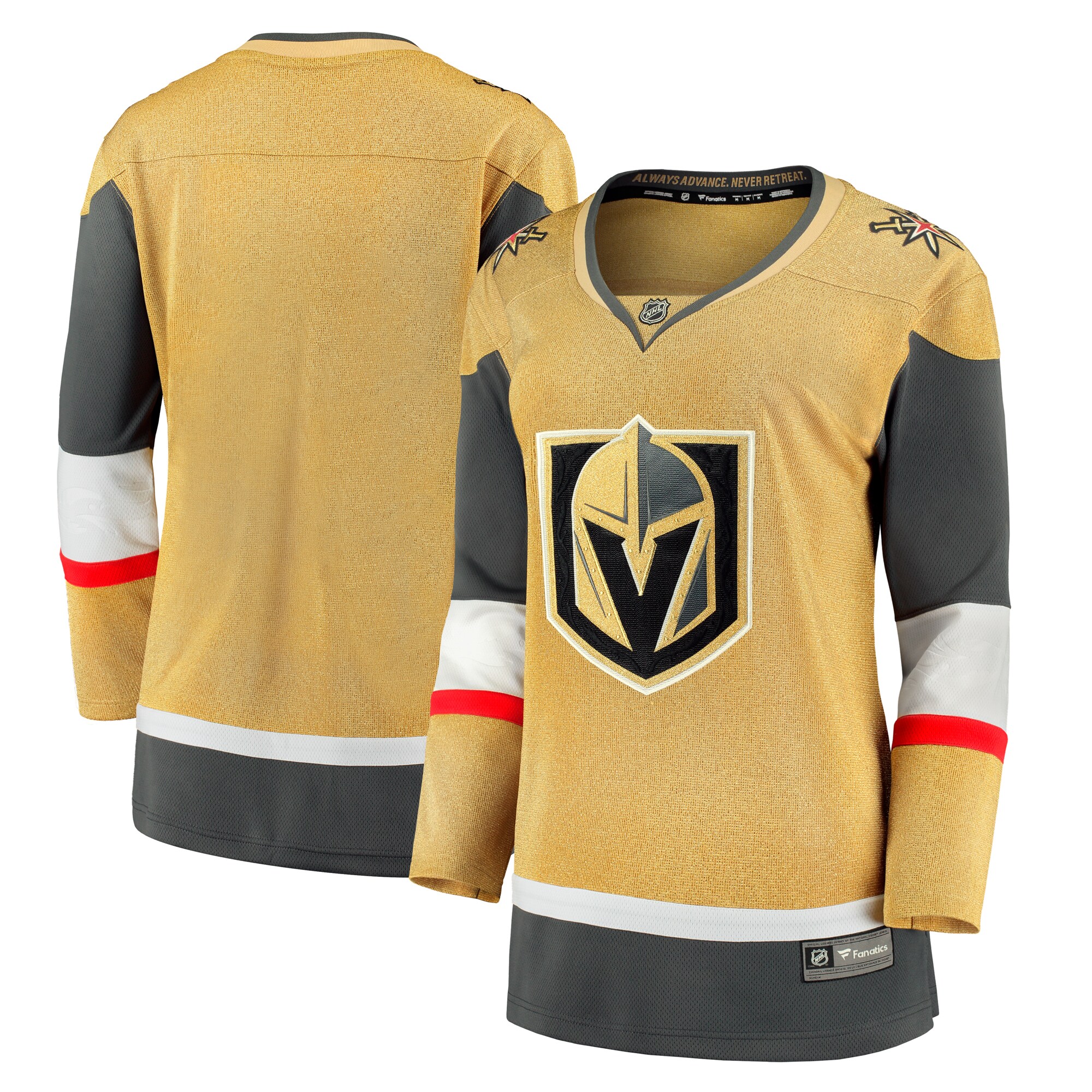 Vegas Golden Knights Fanatics Women's Home Breakaway Jersey - Gold cheap jerseys for sale - CheapJerseys.Shop