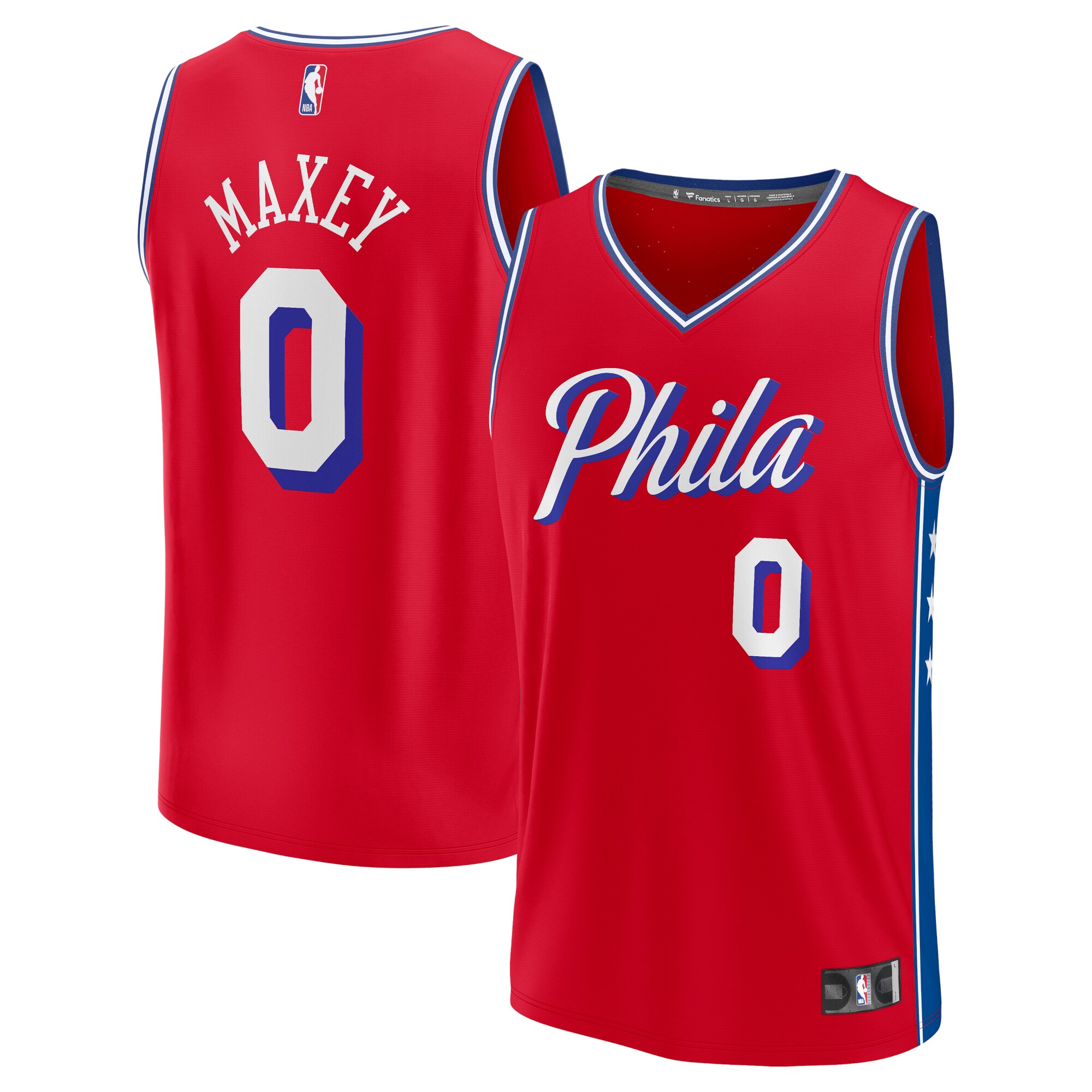 Tyrese Maxey Philadelphia 76ers Fanatics Fast Break Replica Player Jersey - Statement Edition - Red cheap jerseys for sale - CheapJerseys.Shop