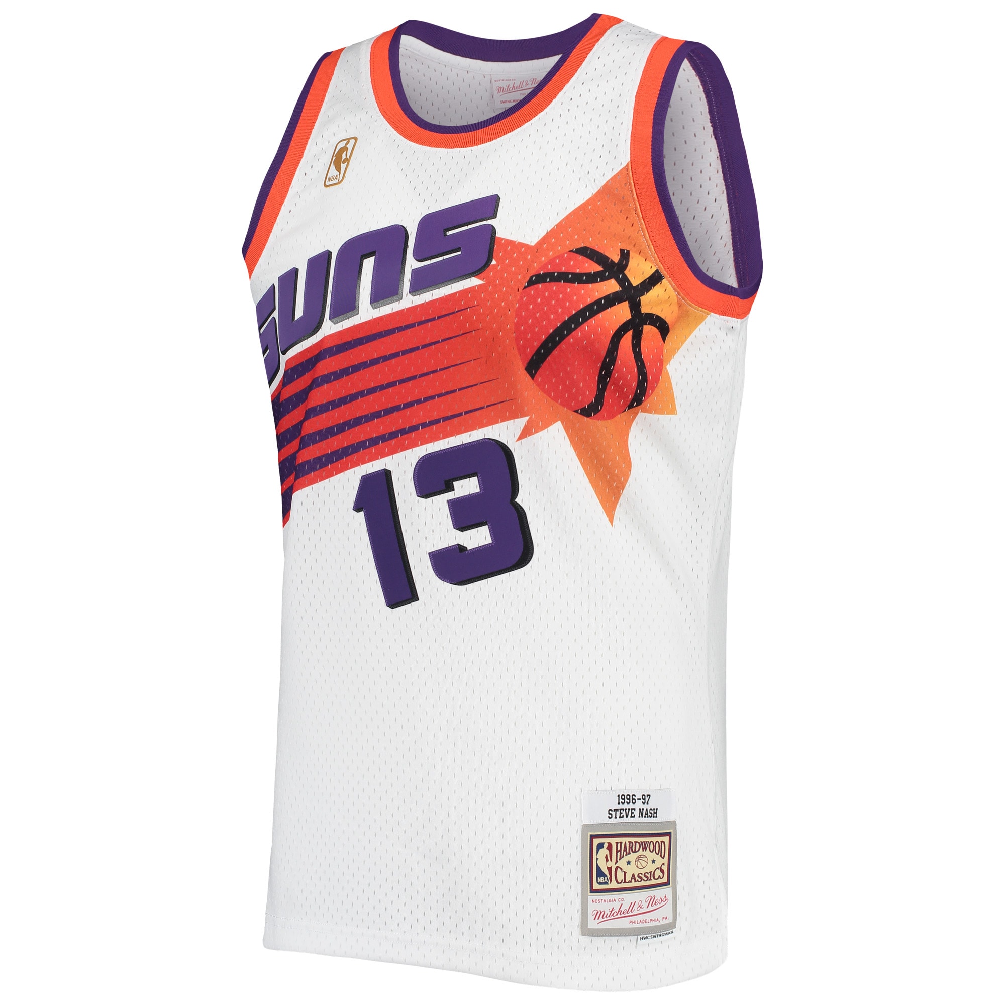 Steve Nash Phoenix Suns Mitchell & Ness 2001\/02 Hardwood Classics Swingman Jersey - White cheap jerseys for sale - CheapJerseys.Shop