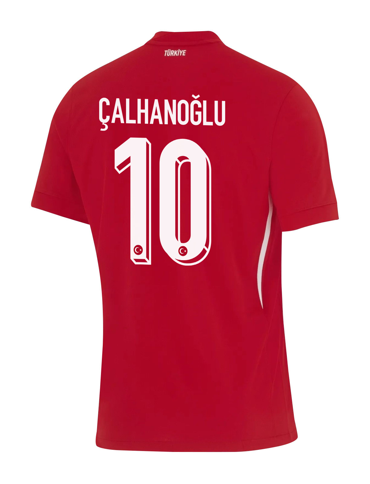 Hakan Çalhanoğlu 10 Turkey National Team 2024 Away Stadium Men Jersey - Red cheap jerseys for sale - CheapJerseys.Shop