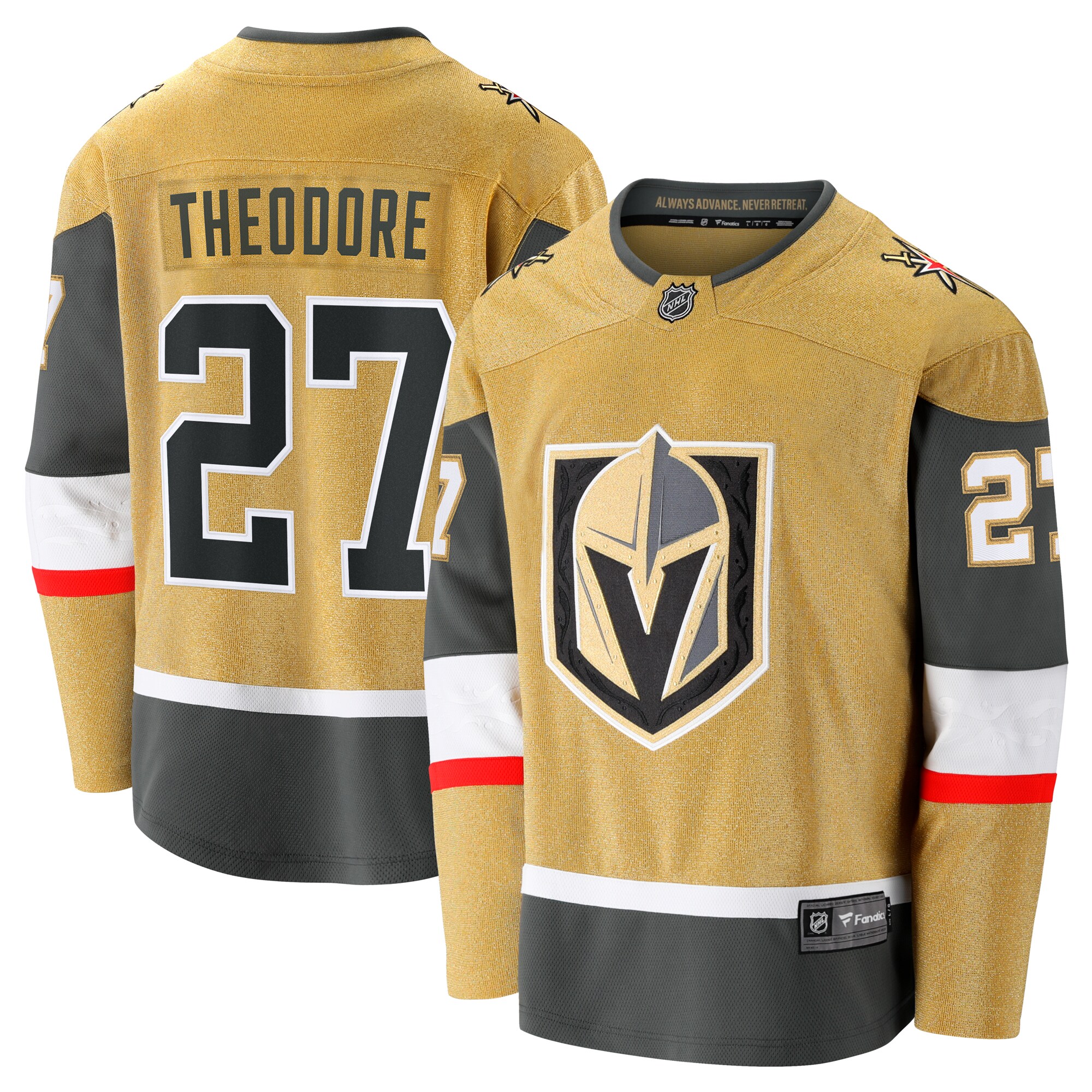Shea Theodore Vegas Golden Knights Fanatics Home Breakaway Jersey - Gold cheap jerseys for sale - CheapJerseys.Shop