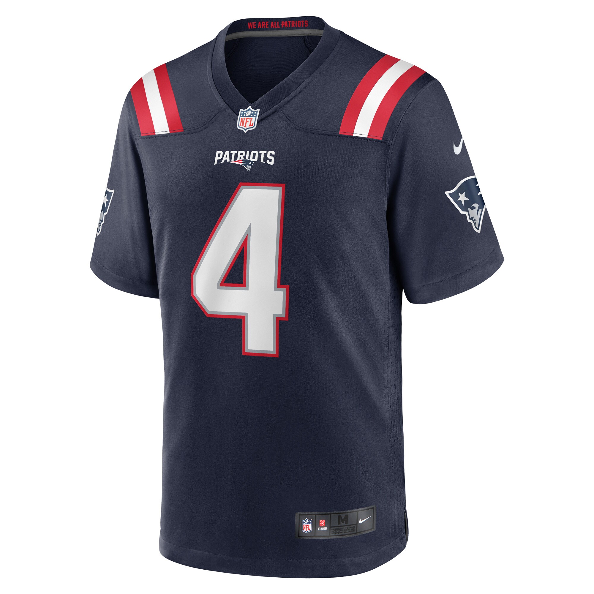 Bailey Zappe New England Patriots Game Player Jersey - Navy cheap jerseys for sale - CheapJerseys.Shop