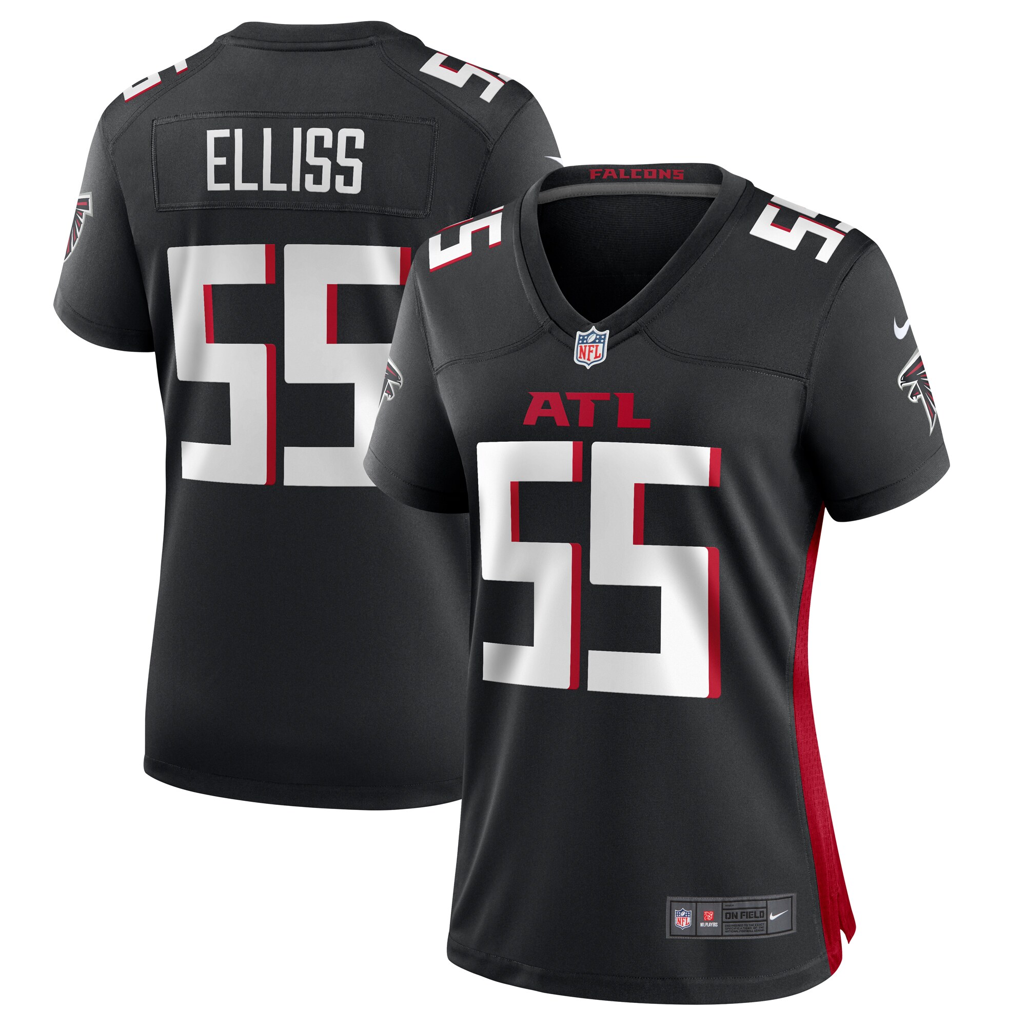 Kaden Elliss Atlanta Falcons Women's Game Player Jersey - Black cheap jerseys for sale - CheapJerseys.Shop