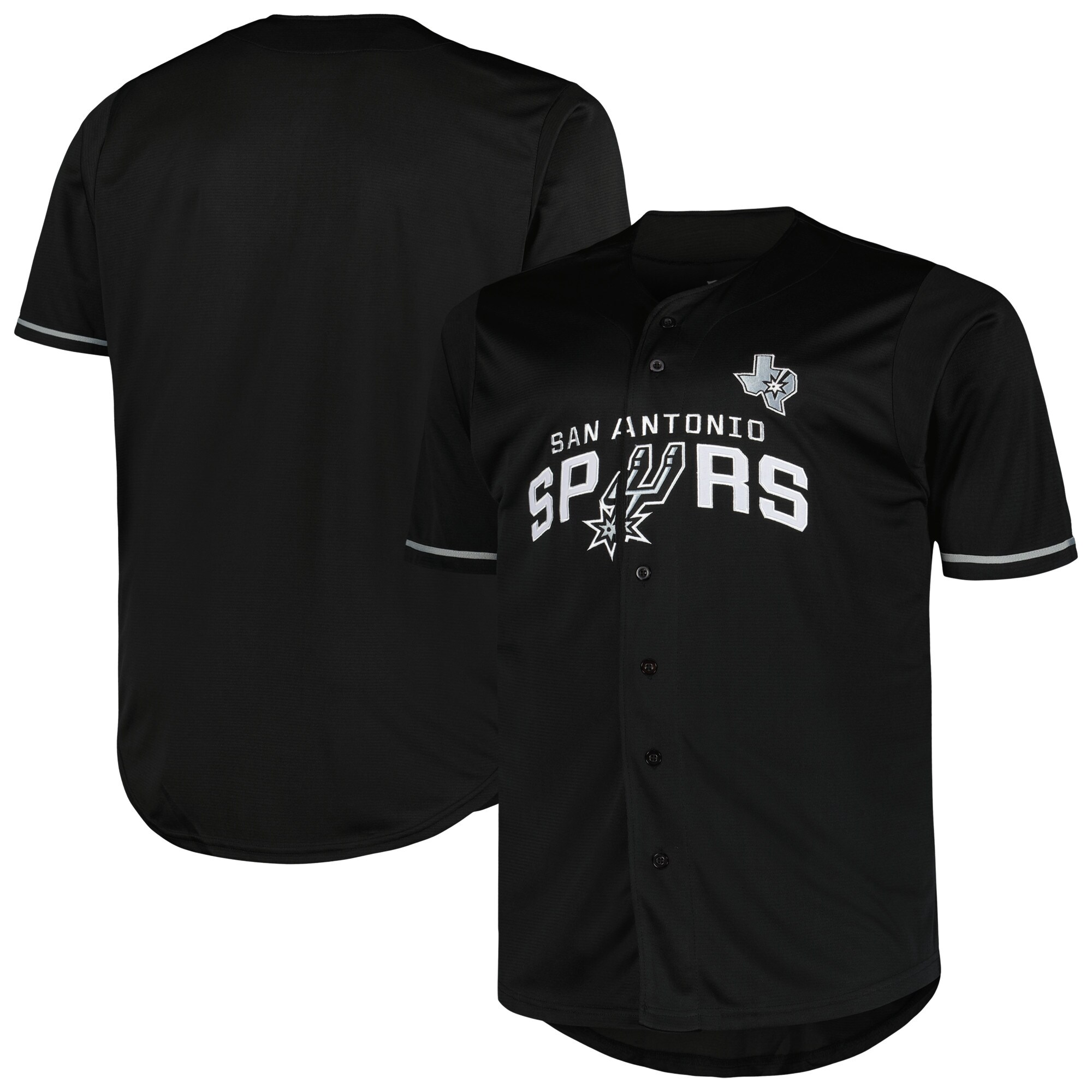 San Antonio Spurs Profile Big & Tall Pop Jersey - Black cheap jerseys for sale - CheapJerseys.Shop