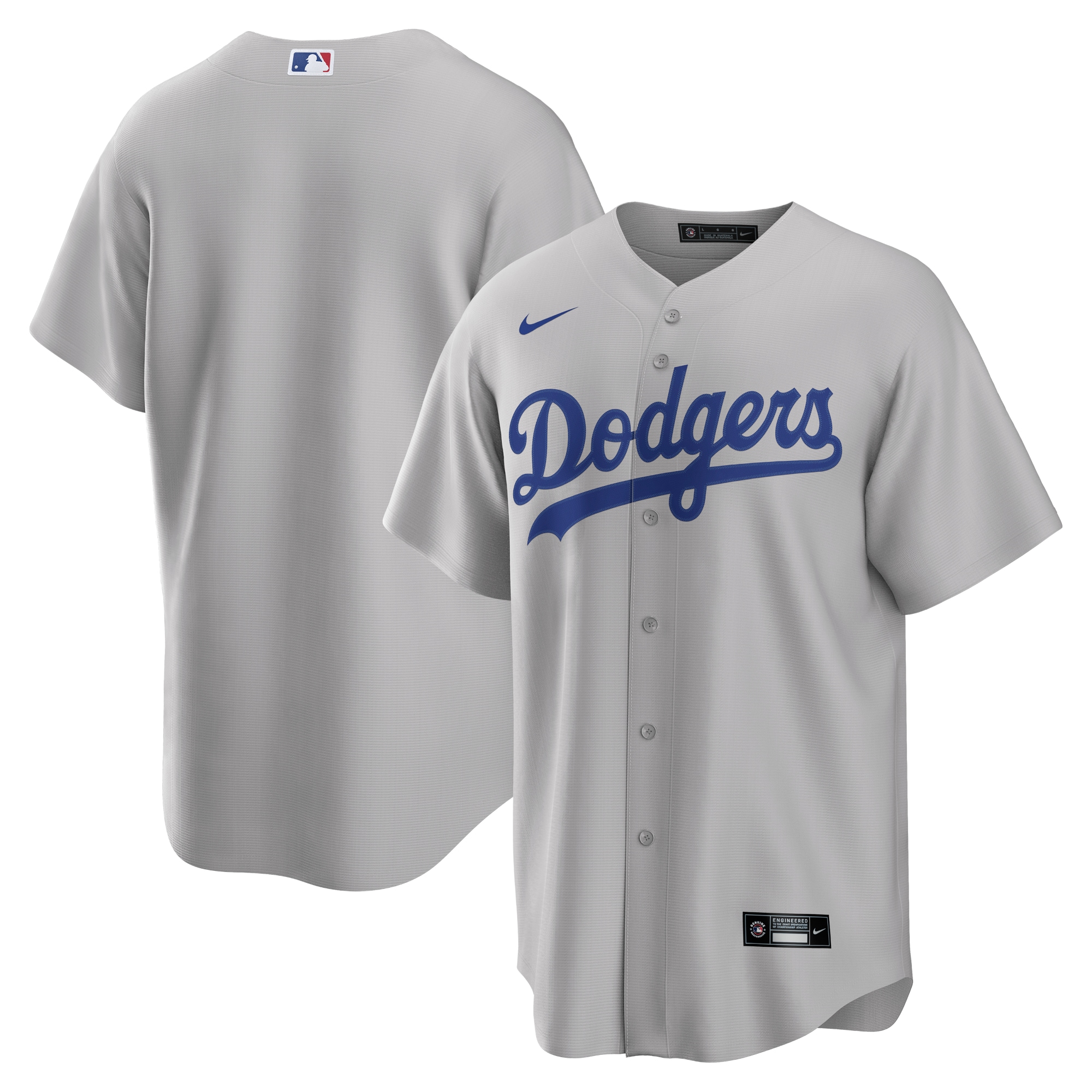 Los Angeles Dodgers Alternate Replica Team Jersey - Gray cheap jerseys for sale - CheapJerseys.Shop