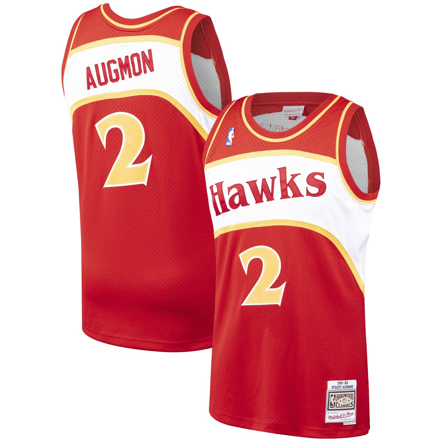 Stacey Augmon Atlanta Hawks Mitchell & Ness 1991\/92 Hardwood Classics Swingman Jersey - Red cheap jerseys for sale - CheapJerseys.Shop