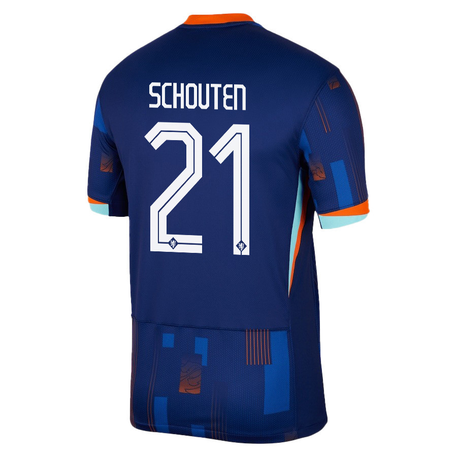 Jerdy Schouten 21 Netherlands National Team 2024/25 Away Men Jersey - Navy cheap jerseys for sale - CheapJerseys.Shop