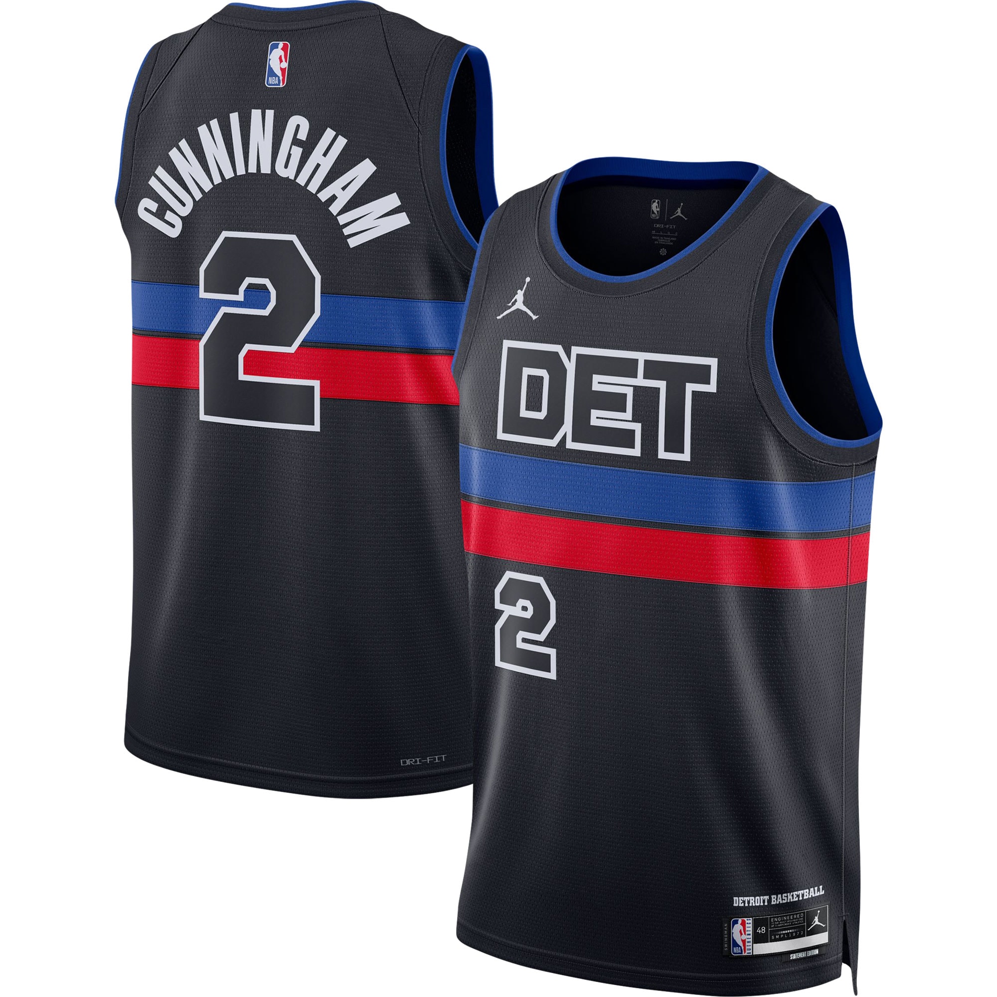 Cade Cunningham Detroit Pistons Jordan Brand Unisex Swingman Jersey - Statement Edition - Black cheap jerseys for sale - CheapJerseys.Shop