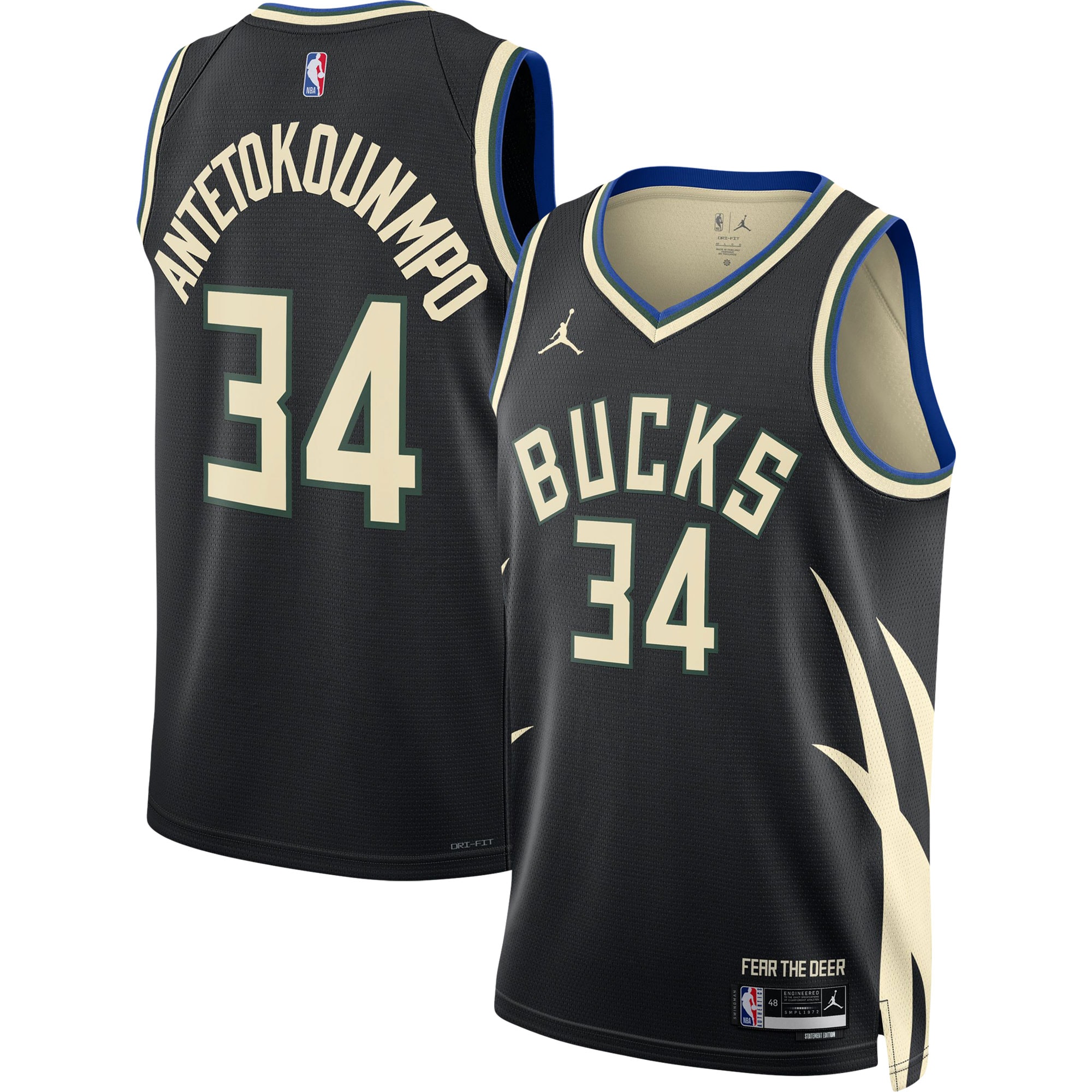 Giannis Antetokounmpo Milwaukee Bucks Jordan Brand Unisex Swingman Jersey - Statement Edition - Black cheap jerseys for sale - CheapJerseys.Shop