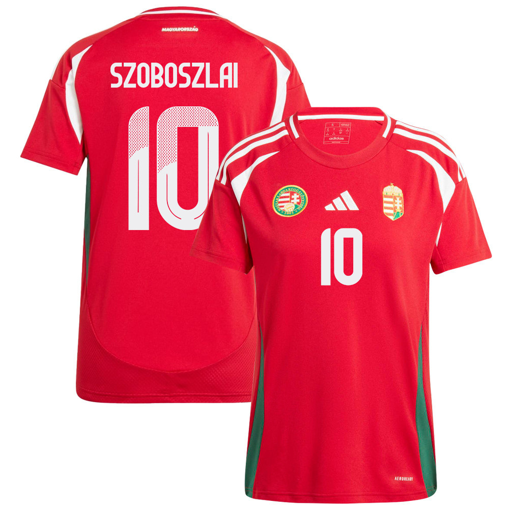 Dominik Szoboszlai 10 Hungary National Team 2024/25 Home WOMEN Jersey - Red cheap jerseys for sale - CheapJerseys.Shop