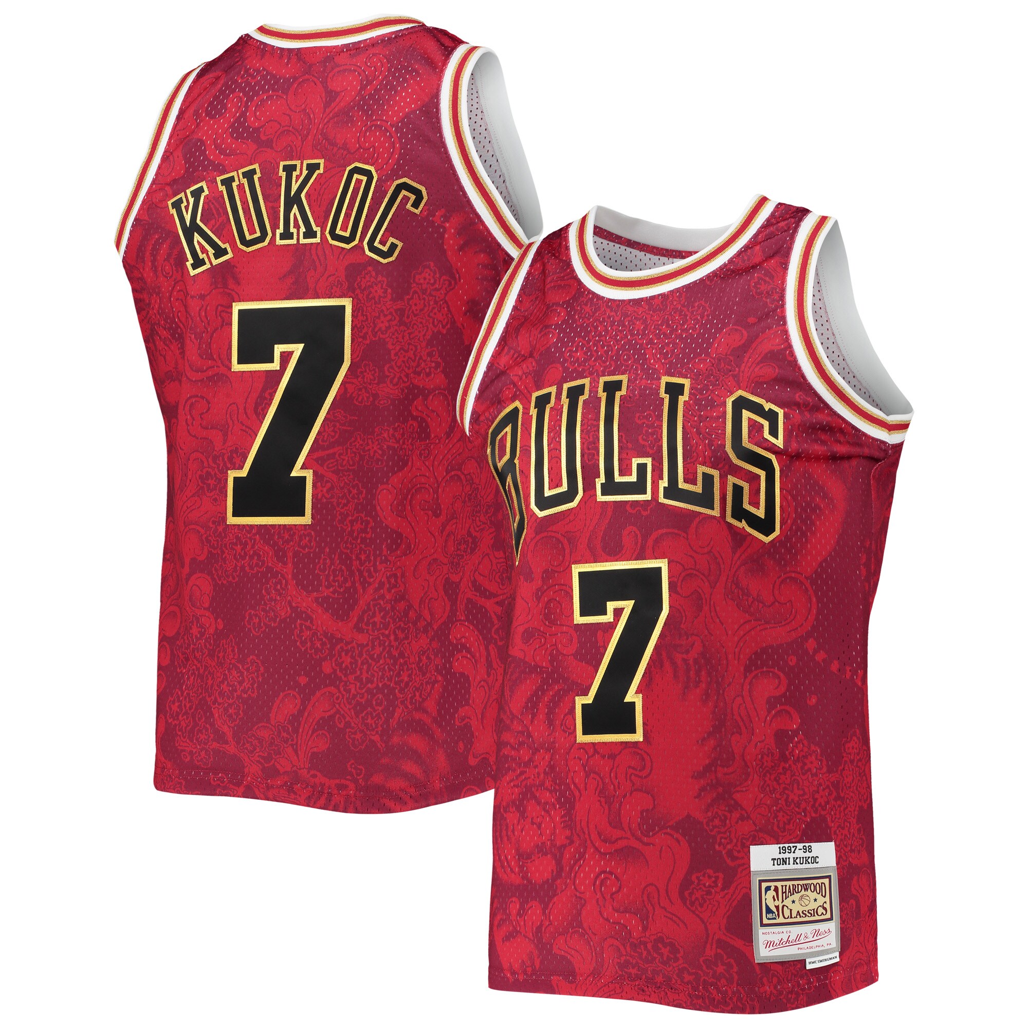 Toni Kukoc Chicago Bulls Mitchell & Ness Hardwood Classics 1997\/98 Lunar New Year Swingman Jersey - Red cheap jerseys for sale - CheapJerseys.Shop