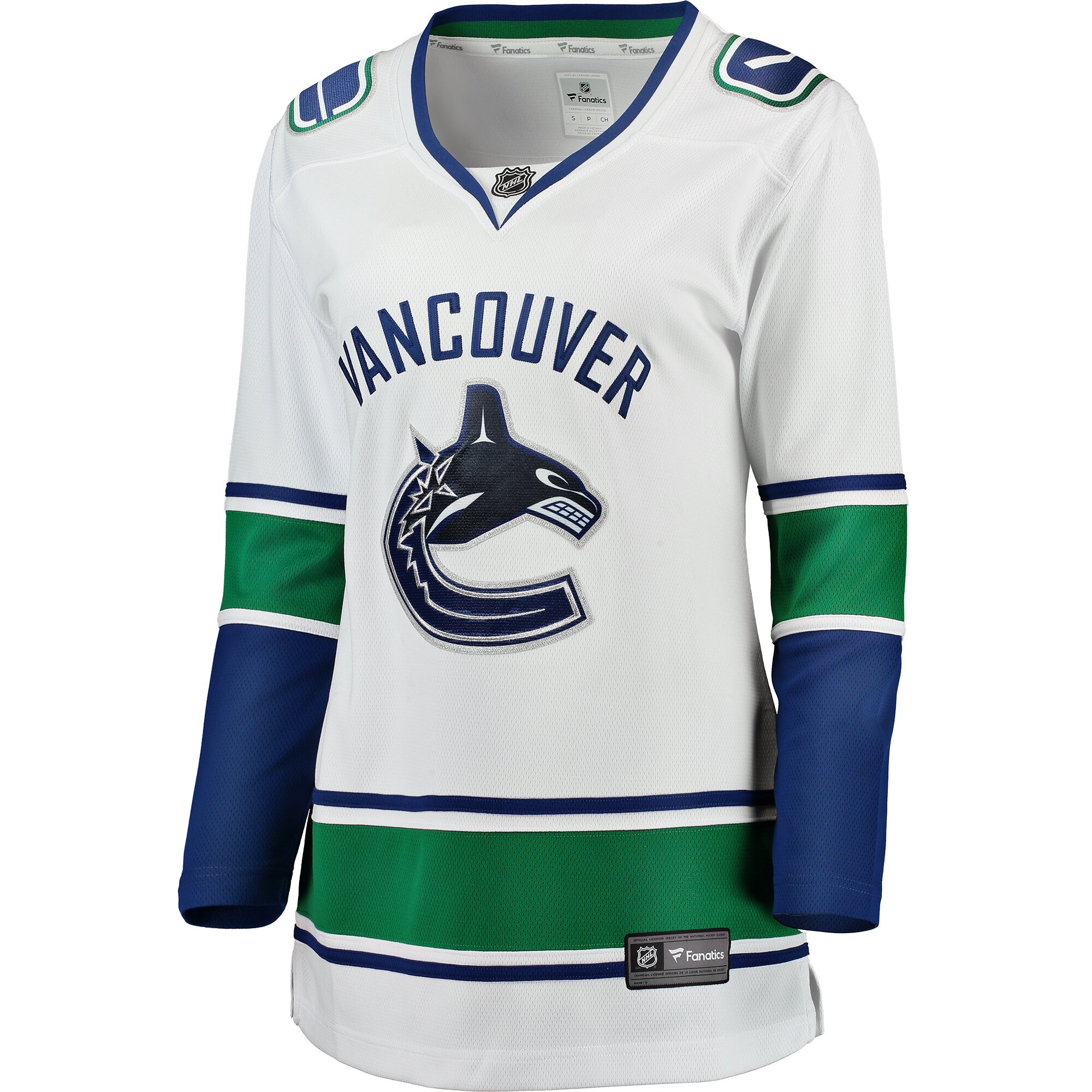 Vancouver Canucks Fanatics Women's Away Breakaway Jersey - White cheap jerseys for sale - CheapJerseys.Shop