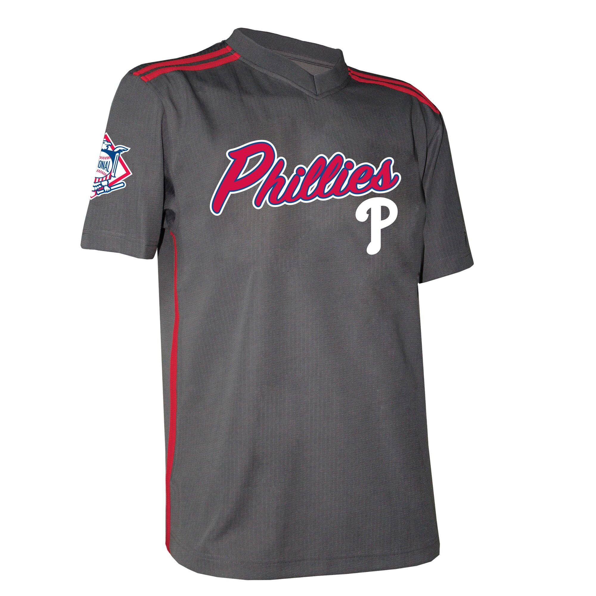 Philadelphia Phillies Stitches Team V-Neck Jersey - Charcoal cheap jerseys for sale - CheapJerseys.Shop