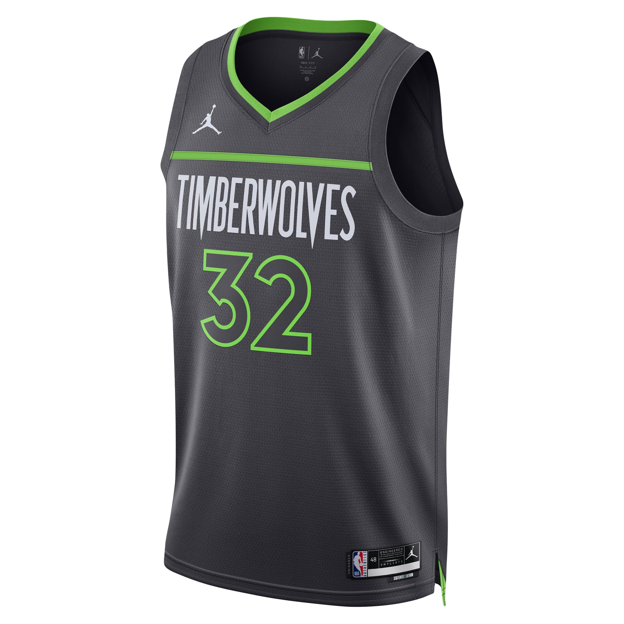 Karl-Anthony Towns Minnesota Timberwolves Jordan Brand Unisex Swingman Jersey - Statement Edition - Charcoal cheap jerseys for sale - CheapJerseys.Shop