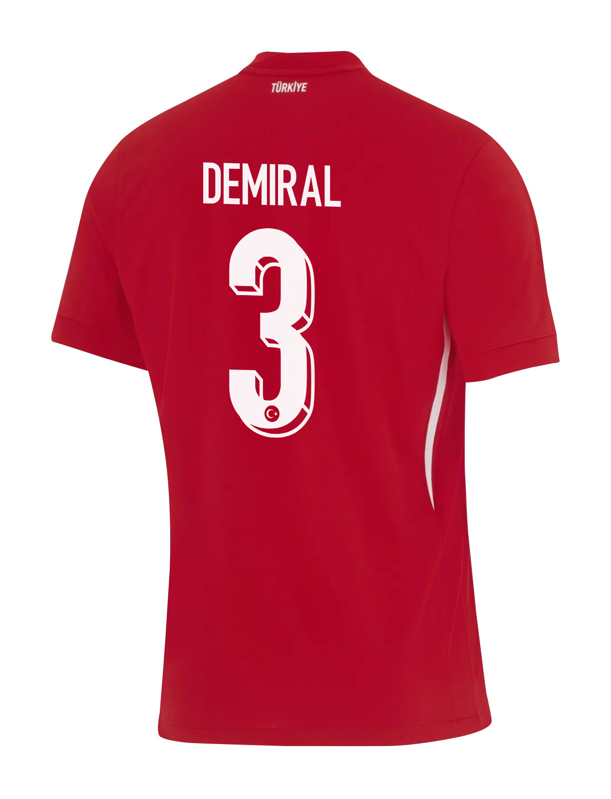 Merih Demiral 3 Turkey National Team 2024 Away Stadium Men Jersey - Red cheap jerseys for sale - CheapJerseys.Shop