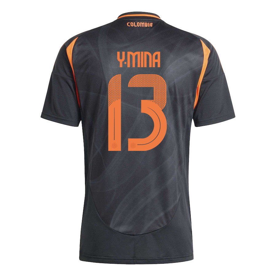 Yerry Mina 13 Colombia National Team 2024/25 Away Men Jersey - Black cheap jerseys for sale - CheapJerseys.Shop