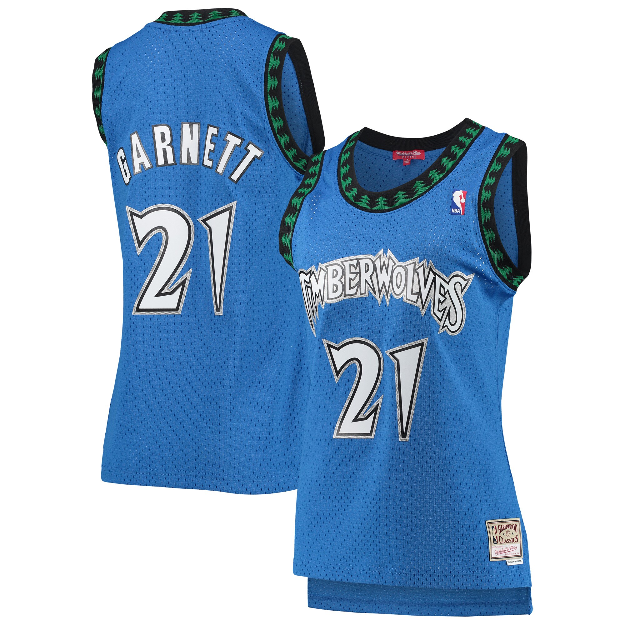 Kevin Garnett Minnesota Timberwolves Mitchell & Ness Women's Hardwood Classics Swingman Jersey - Blue cheap jerseys for sale - CheapJerseys.Shop